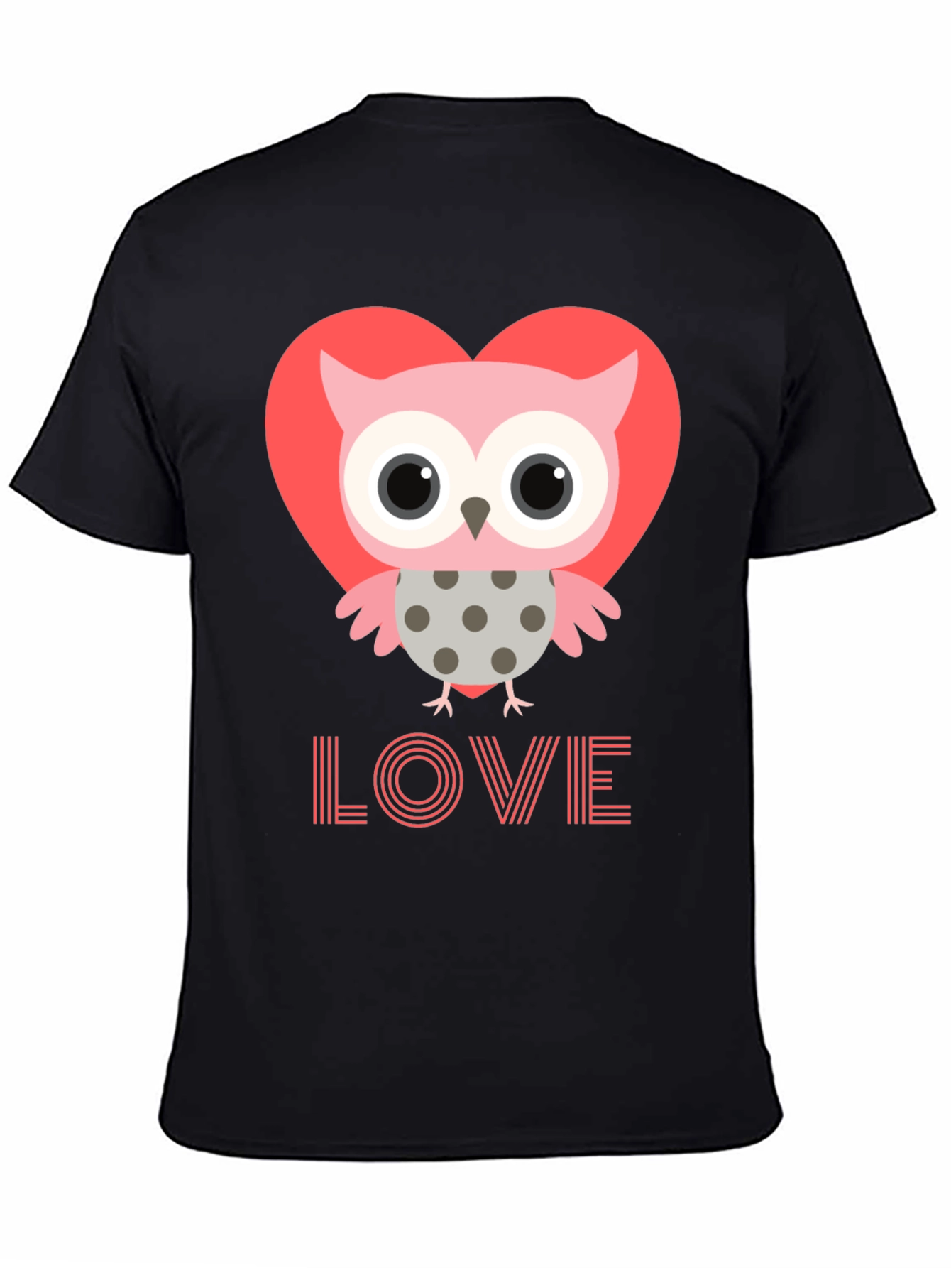 Owl Love Graphic Tee - Mens Black T-Shirt