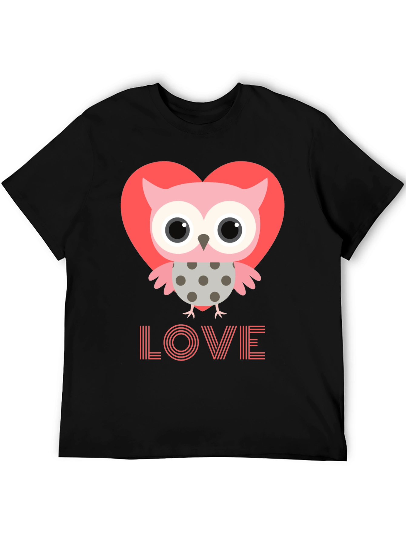 Owl Love Graphic Tee - Mens Black T-Shirt