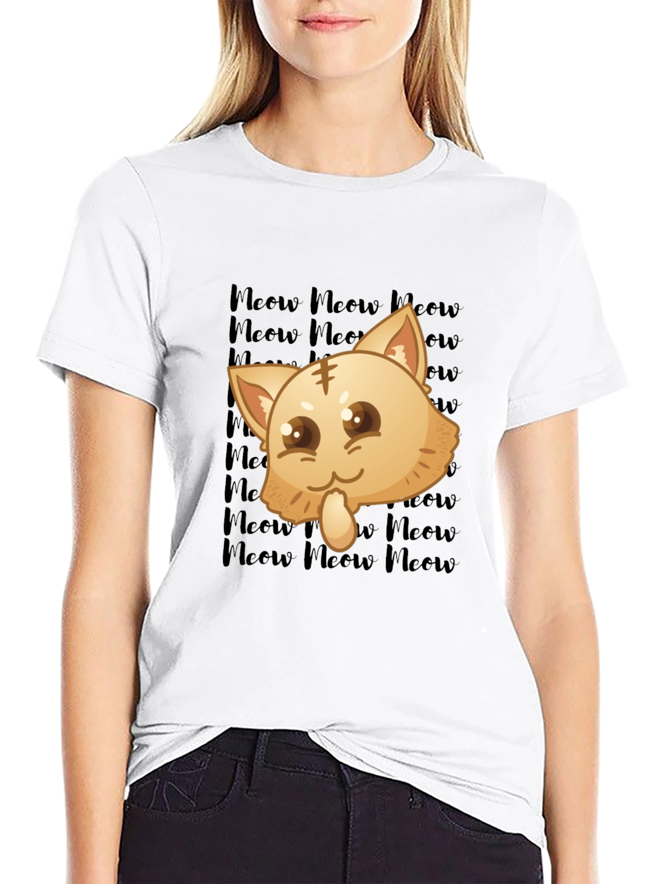 Kawaii Meow Cat T-Shirt