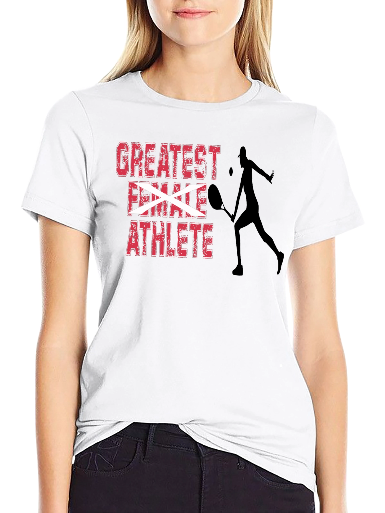 Greatest Female Athlete Tennis Player Graphic T-Shirt