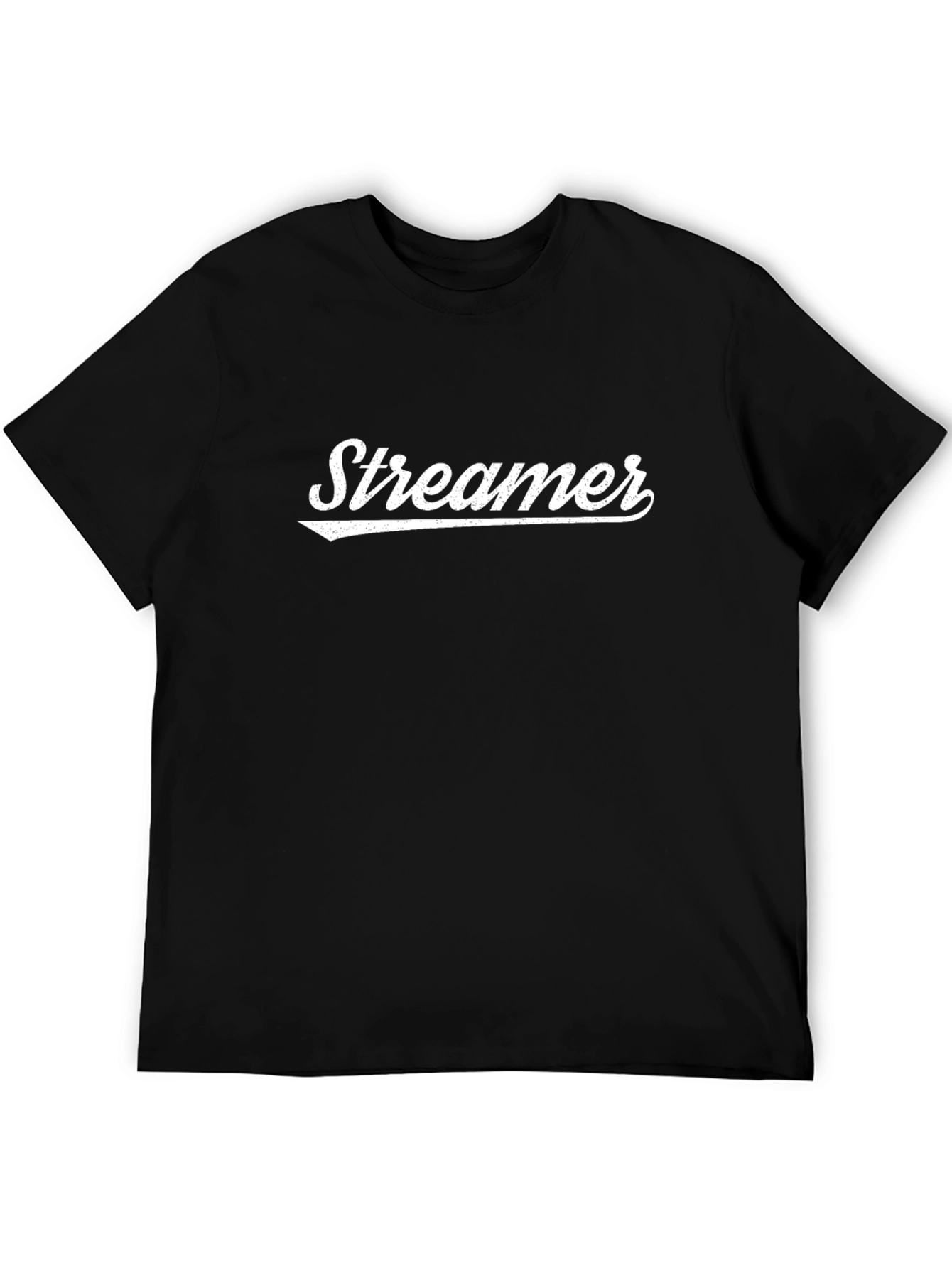 Streamer Graphic Tee - Stylish Black Cotton T-Shirt