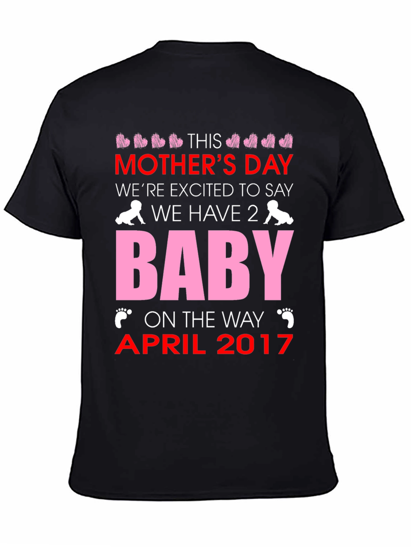 Mothers Day Twins Announcement T-Shirt