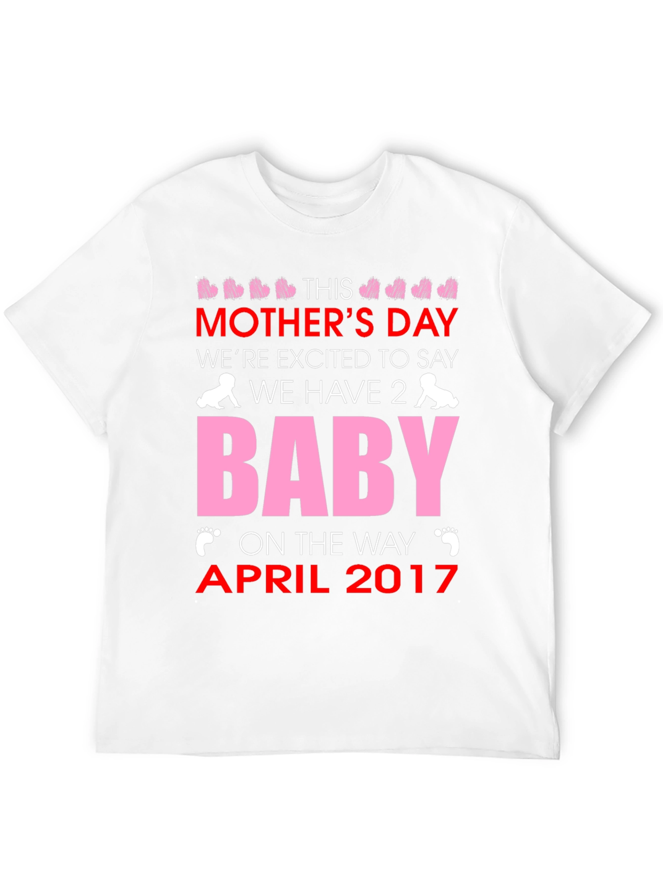 Mothers Day Twins Announcement T-Shirt
