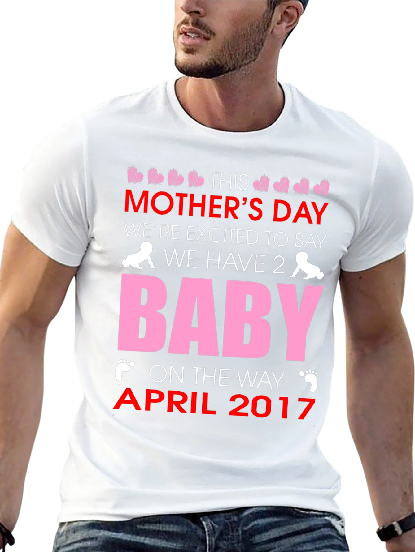 Mothers Day Twins Announcement T-Shirt
