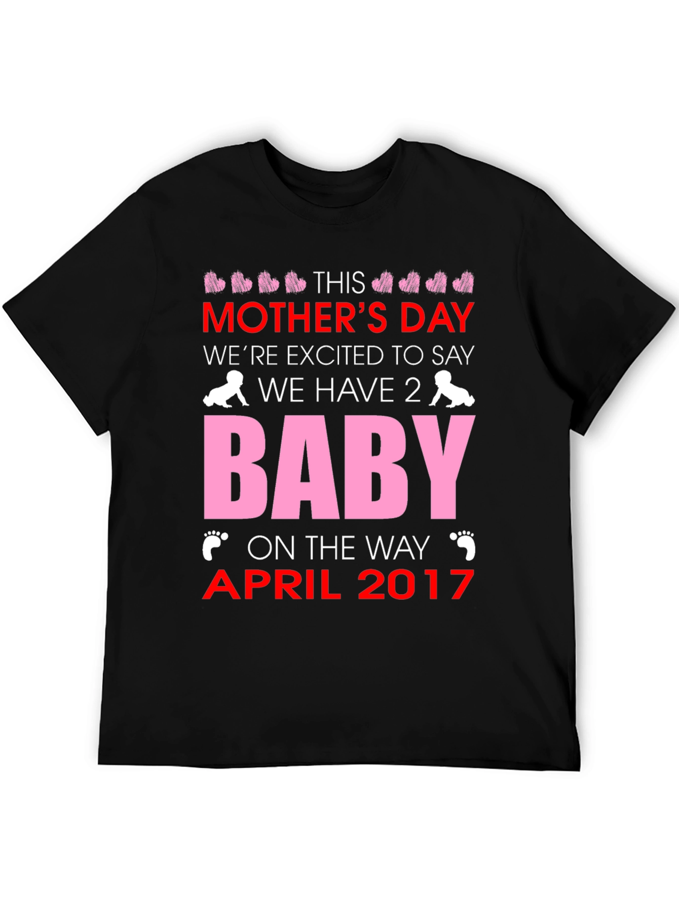 Mothers Day Twins Announcement T-Shirt