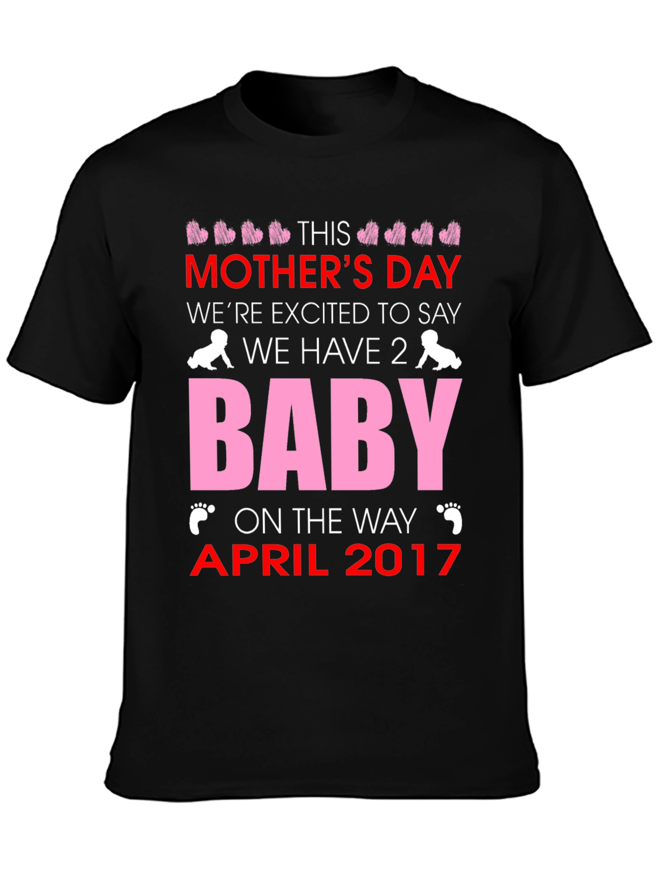 Mothers Day Twins Announcement T-Shirt