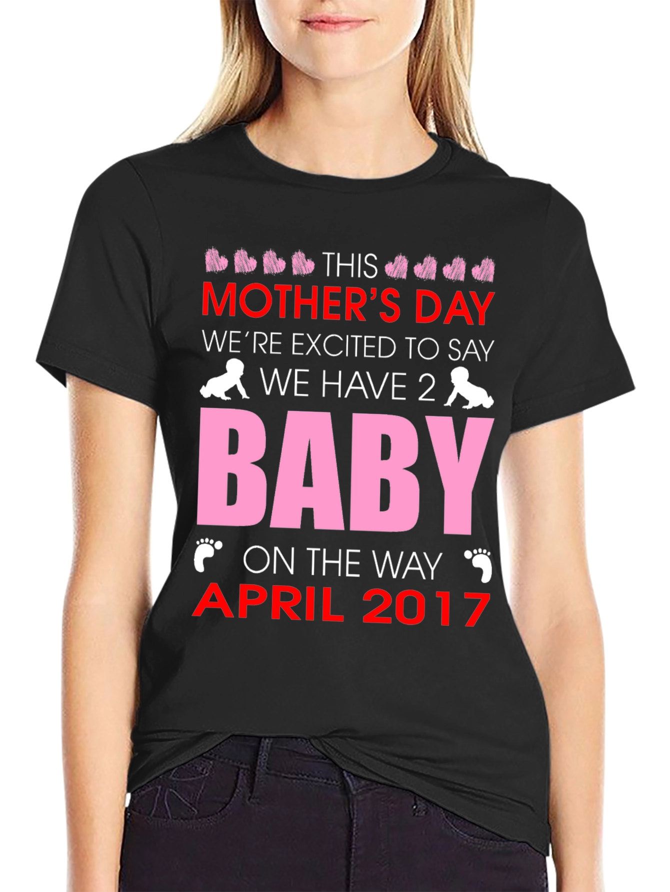 Mothers Day Twins Announcement T-Shirt