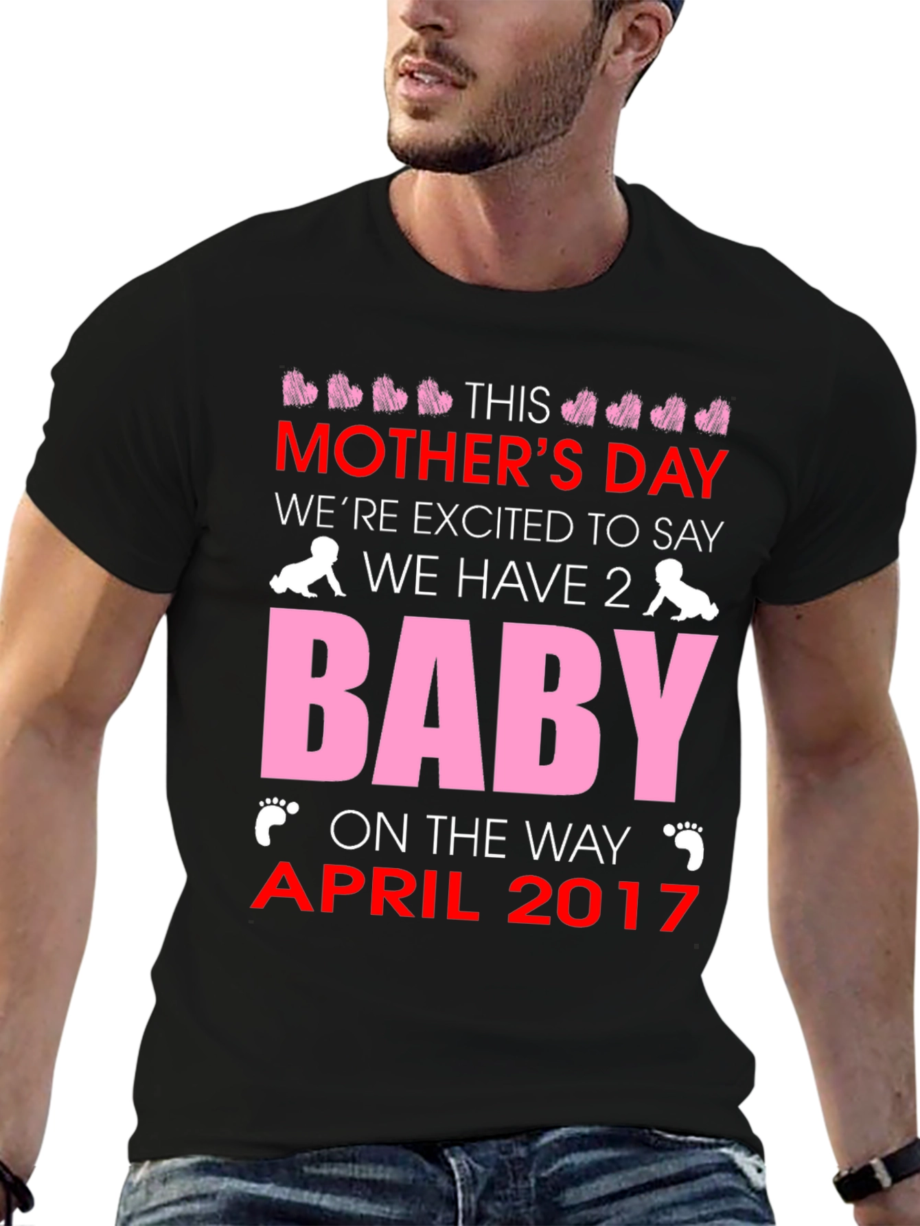 Mothers Day Twins Announcement T-Shirt