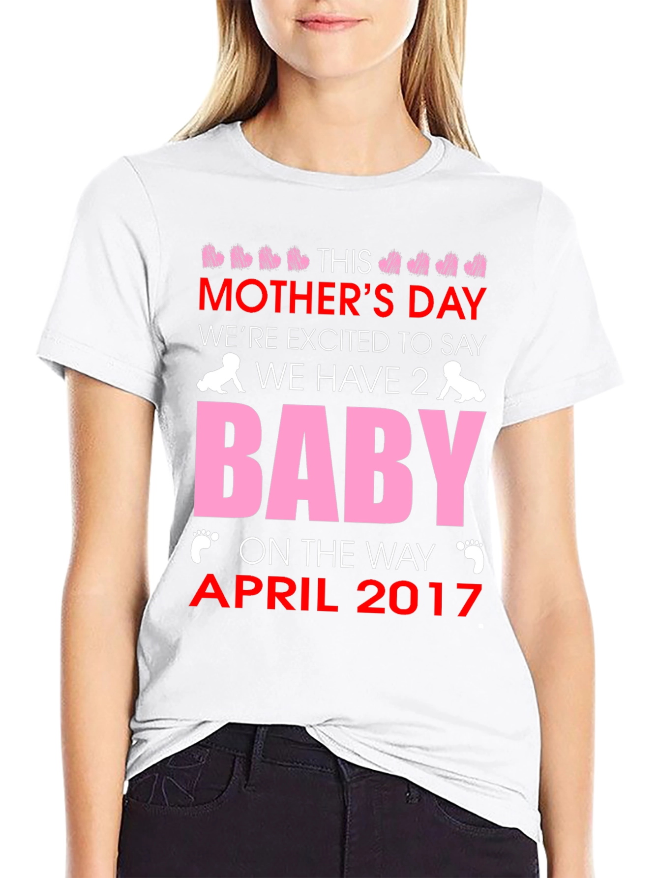 Mothers Day Twins Announcement T-Shirt