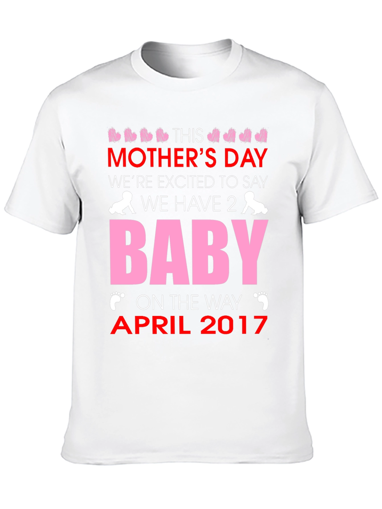 Mothers Day Twins Announcement T-Shirt