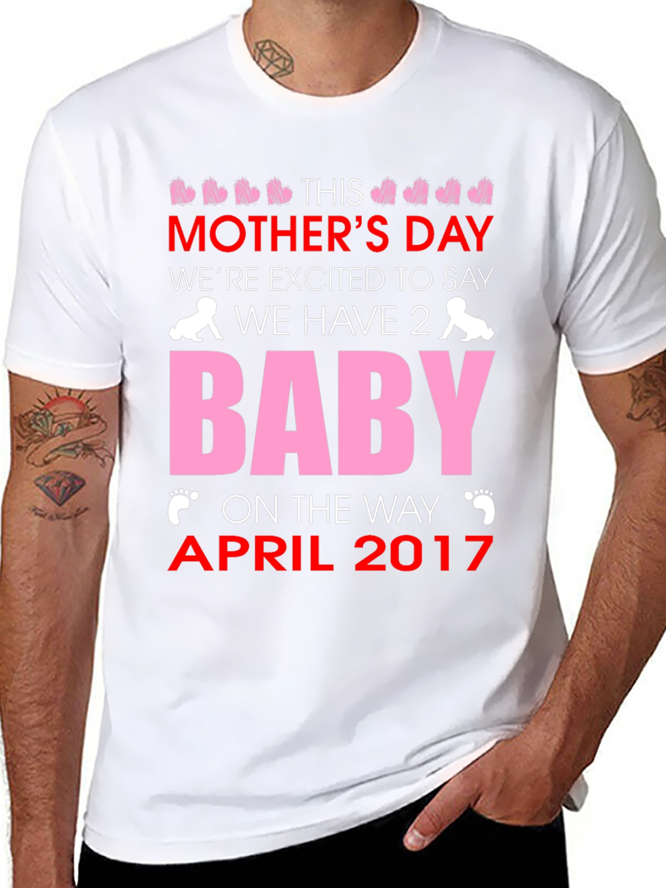 Mothers Day Twins Announcement T-Shirt