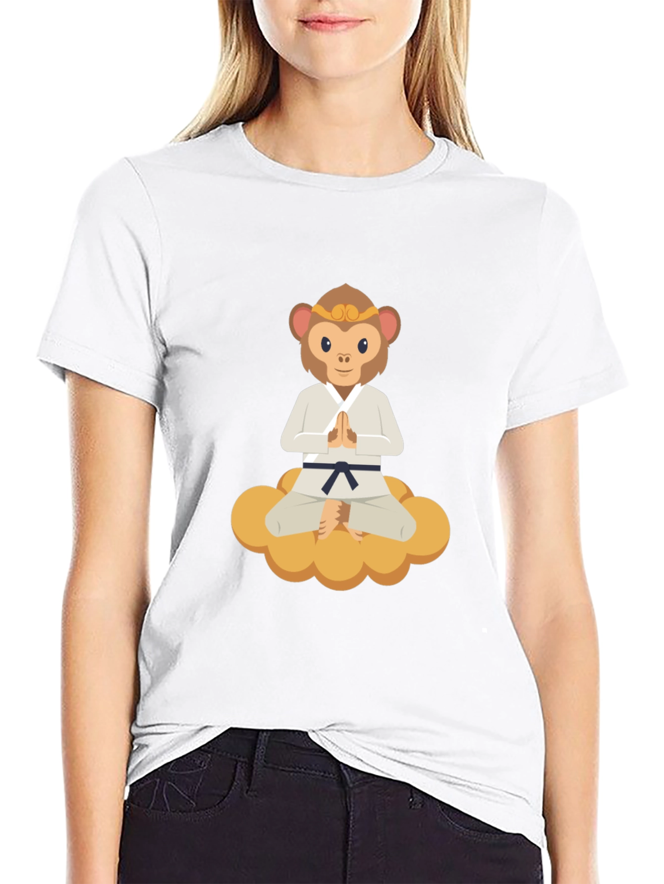 Monkey Karate Master T-Shirt - Black