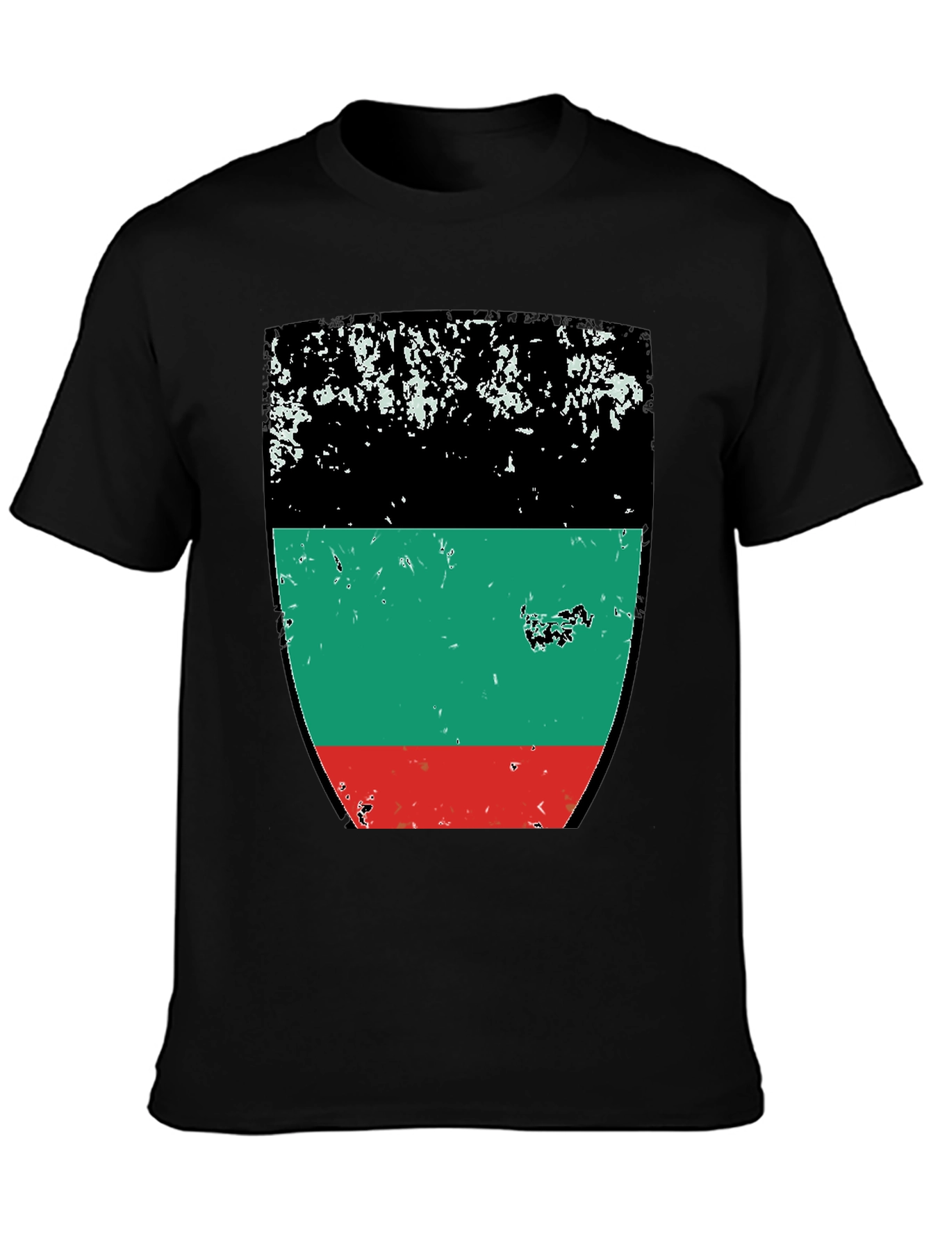Retro Pan-African Flag T-Shirt - Black