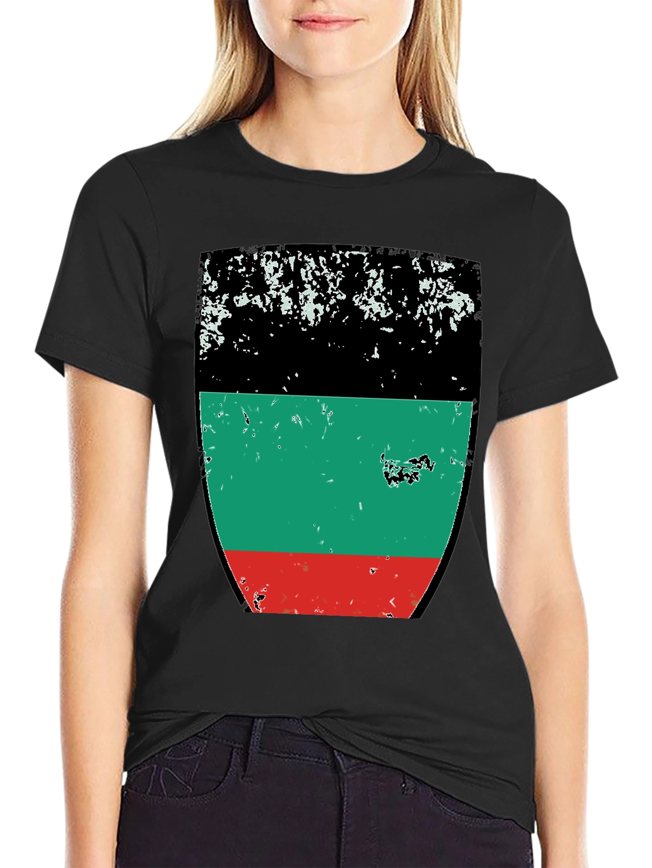 Retro Pan-African Flag T-Shirt - Black