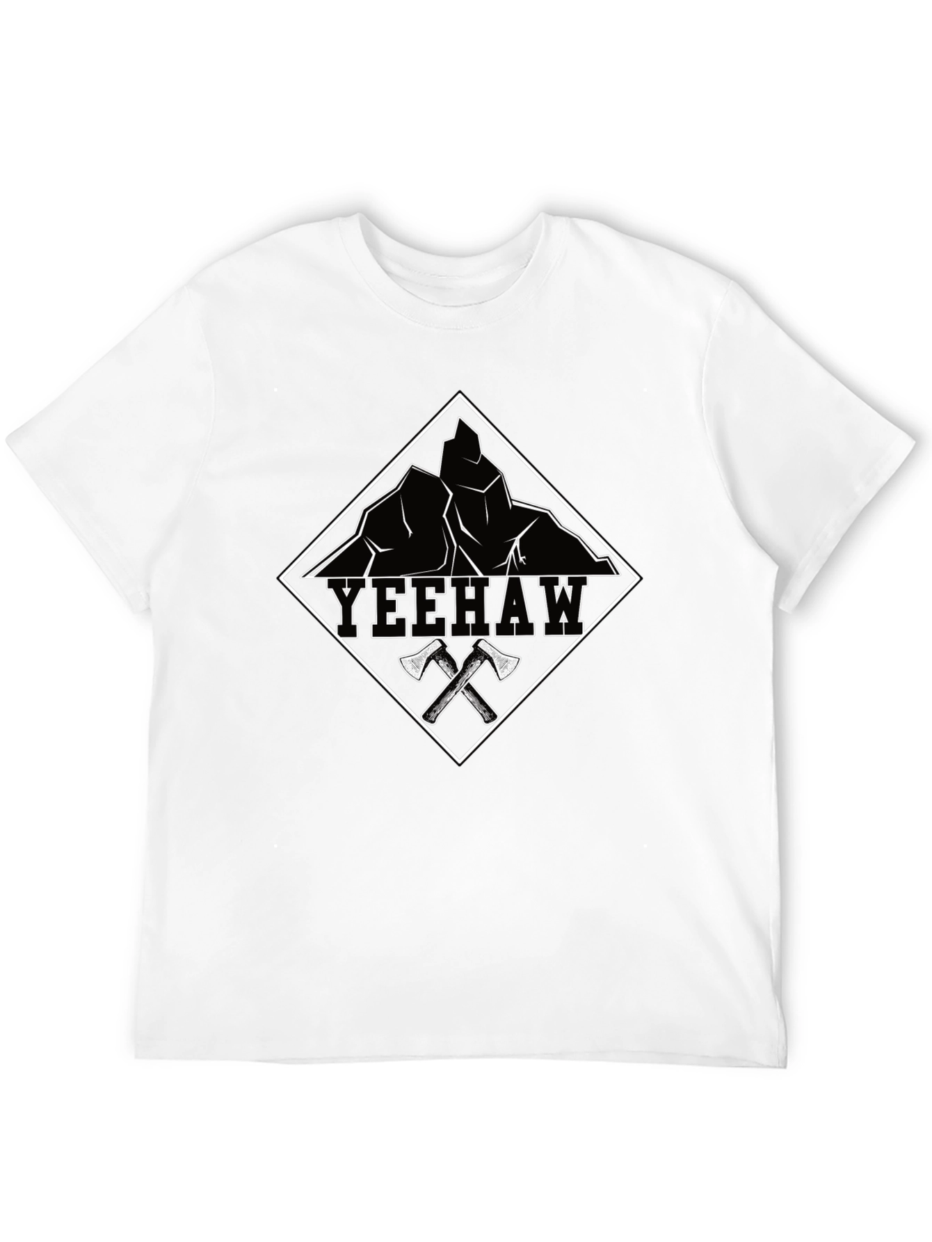Yeehaw Graphic Tee - Mountain & Axe Design