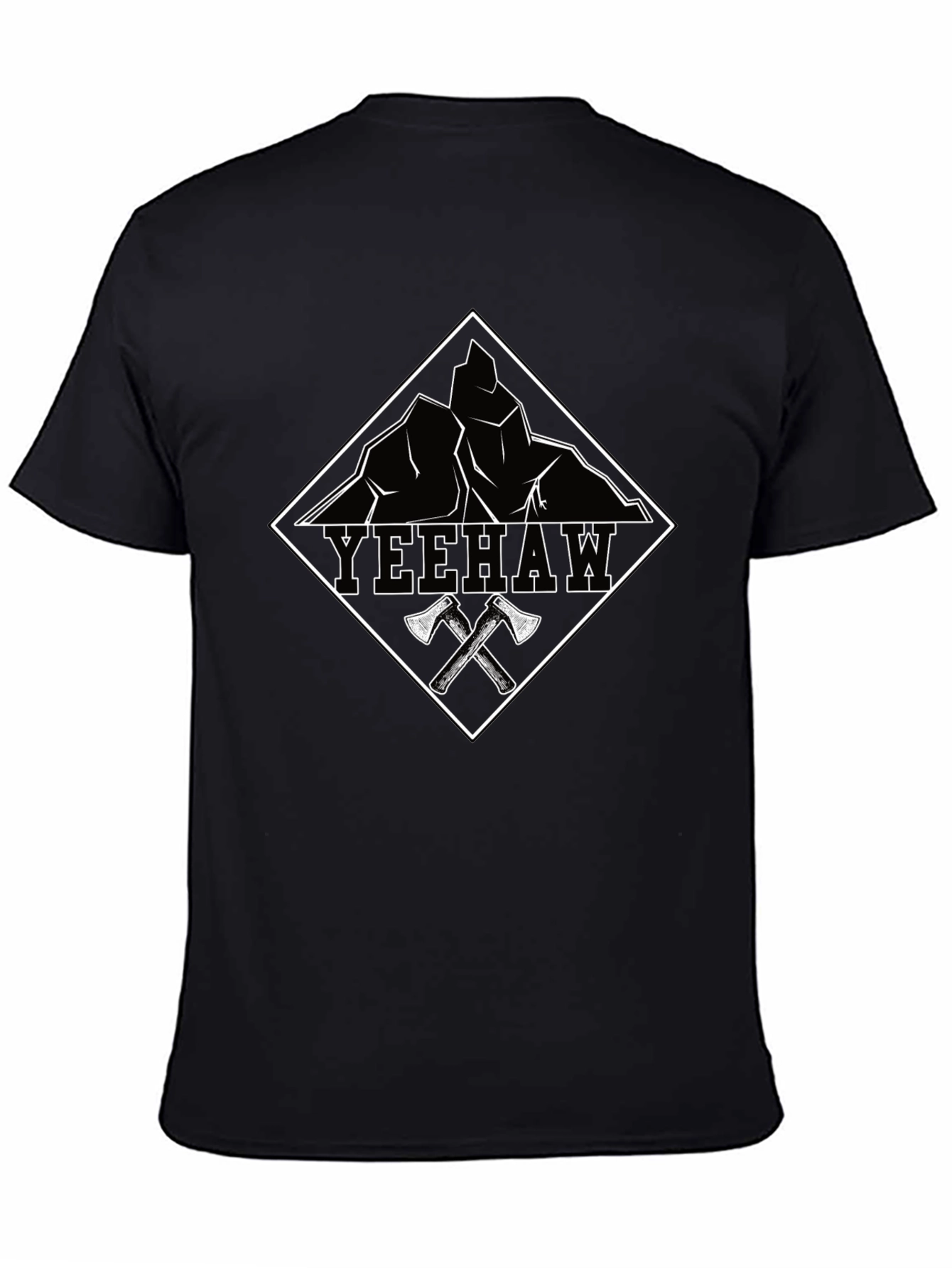 Yeehaw Graphic Tee - Mountain & Axe Design