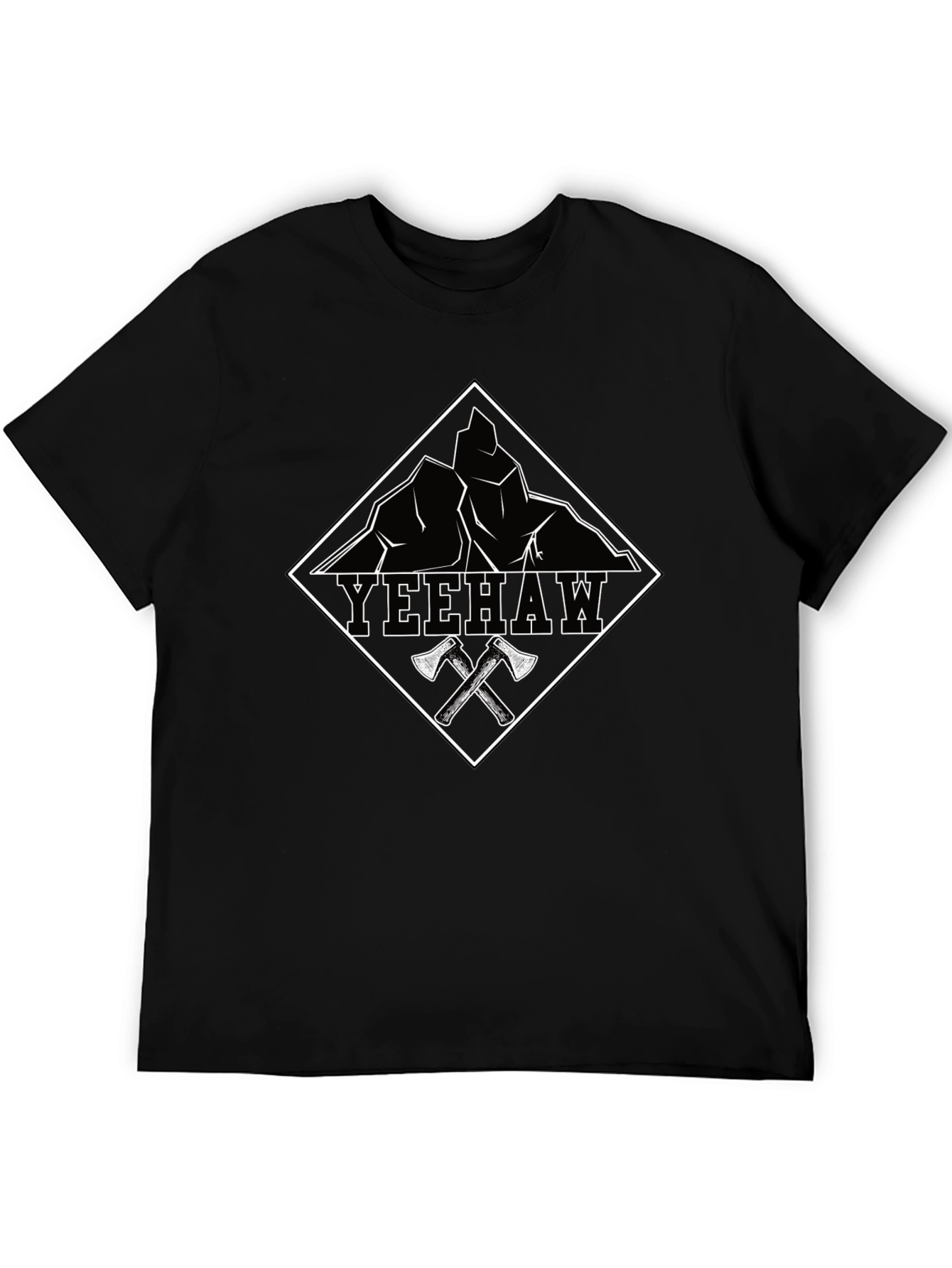 Yeehaw Graphic Tee - Mountain & Axe Design