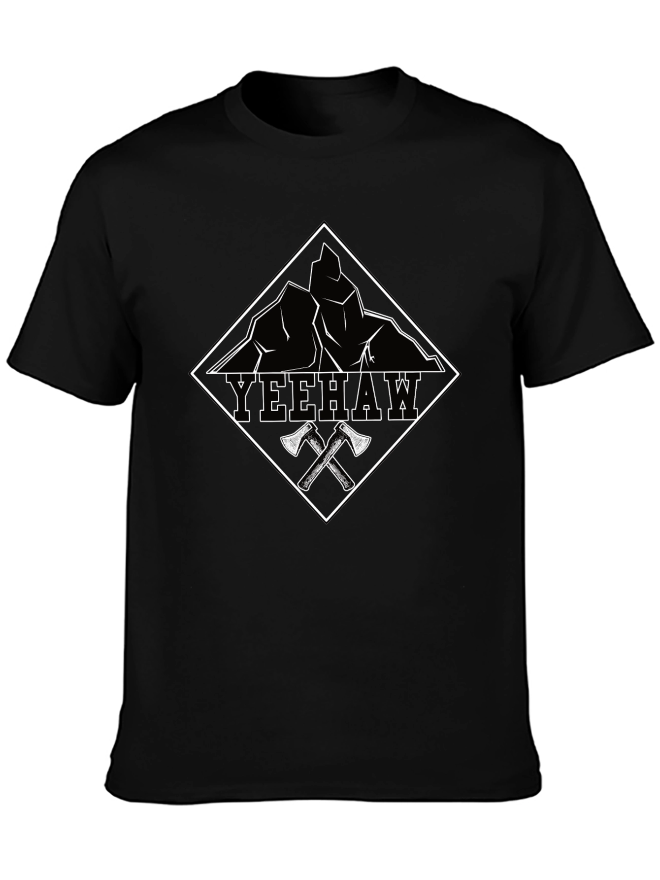 Yeehaw Graphic Tee - Mountain & Axe Design