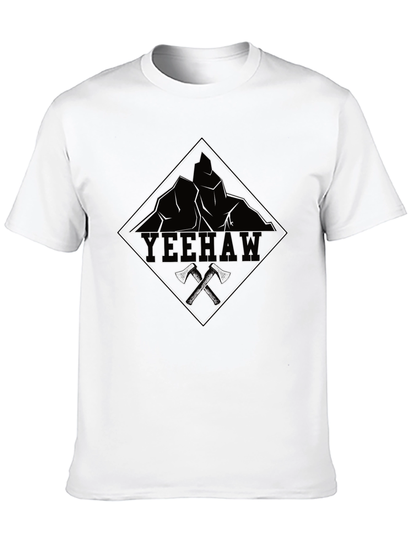 Yeehaw Graphic Tee - Mountain & Axe Design