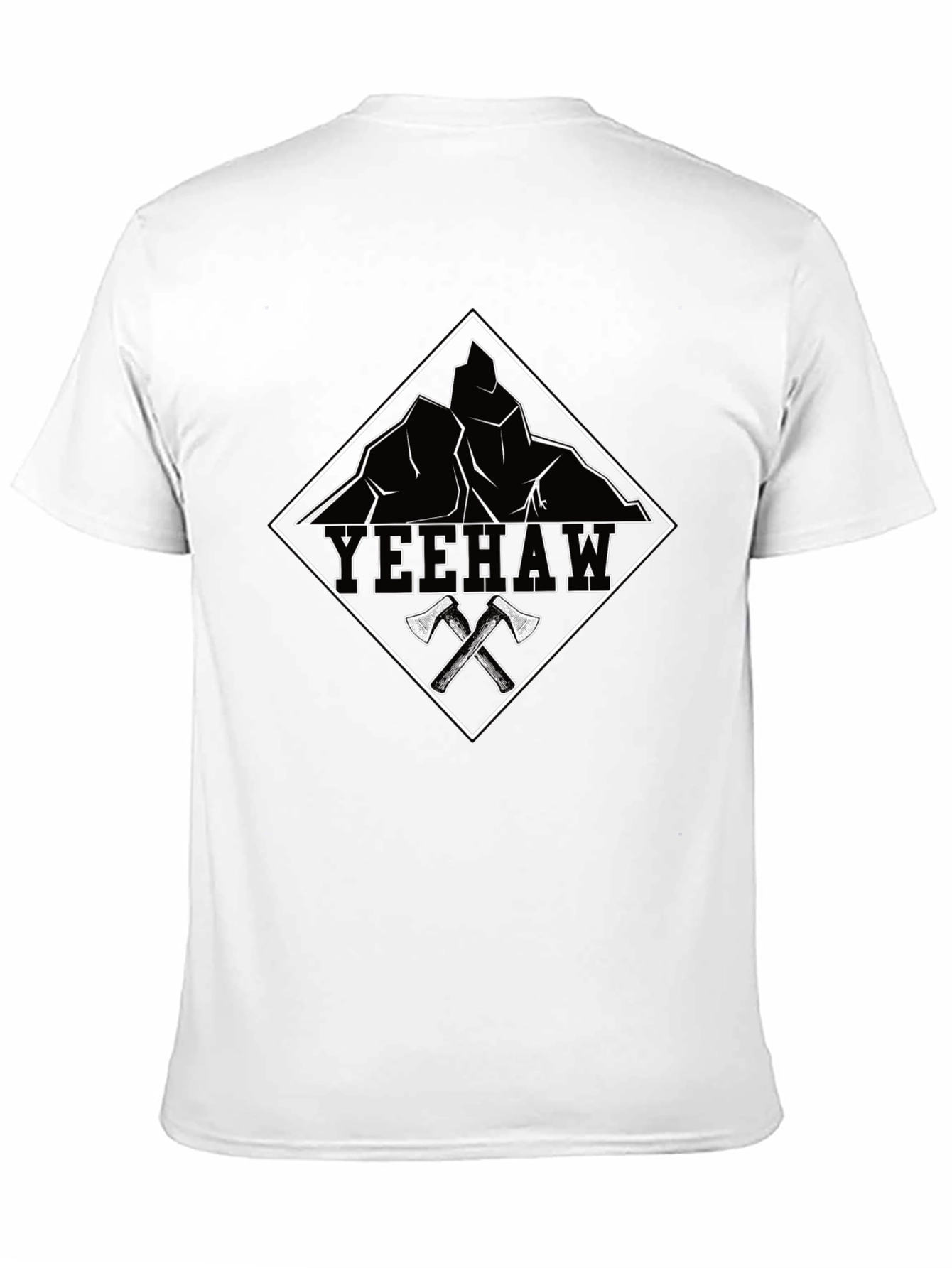 Yeehaw Graphic Tee - Mountain & Axe Design