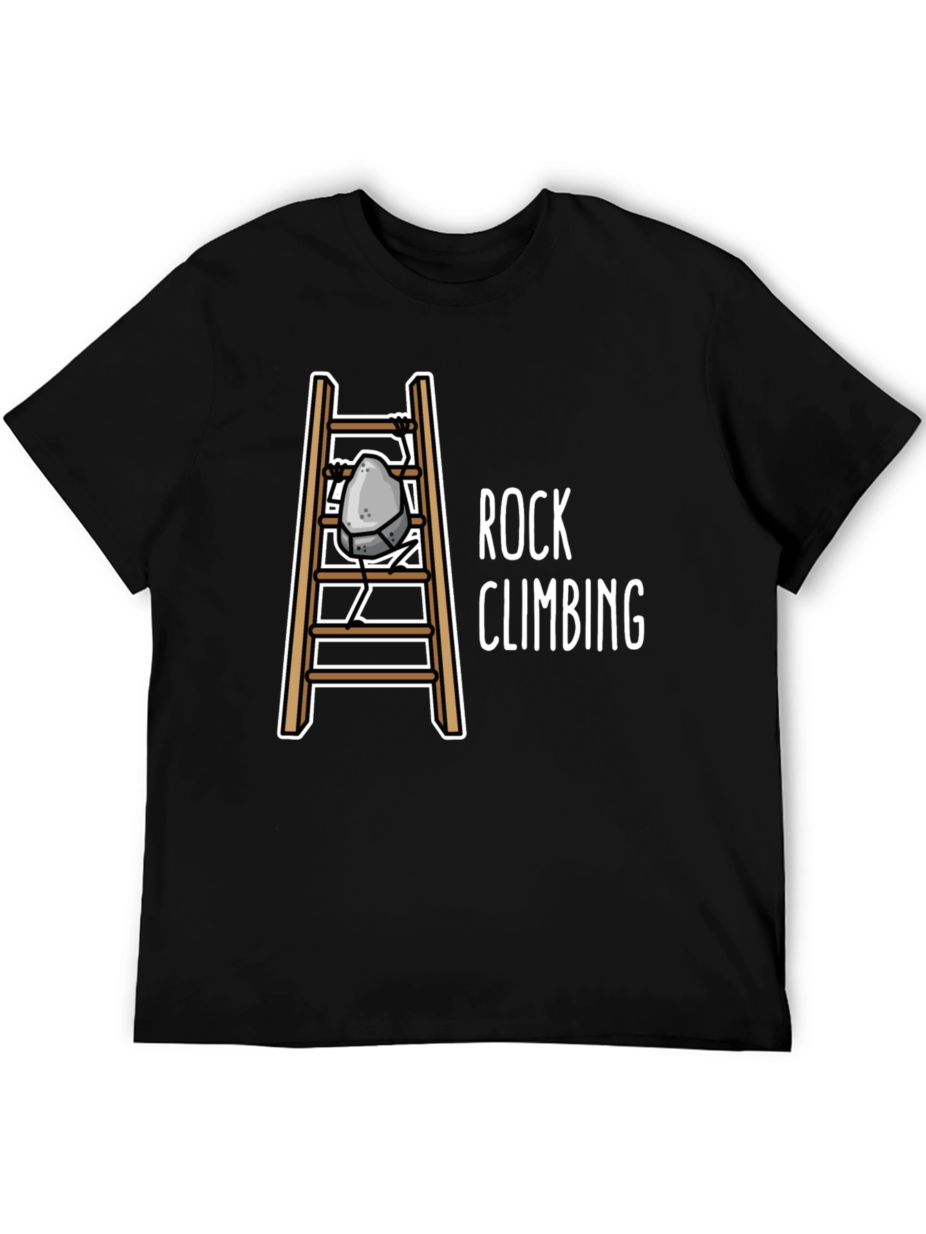 Rock Climbing Humor T-Shirt - Ladder Design