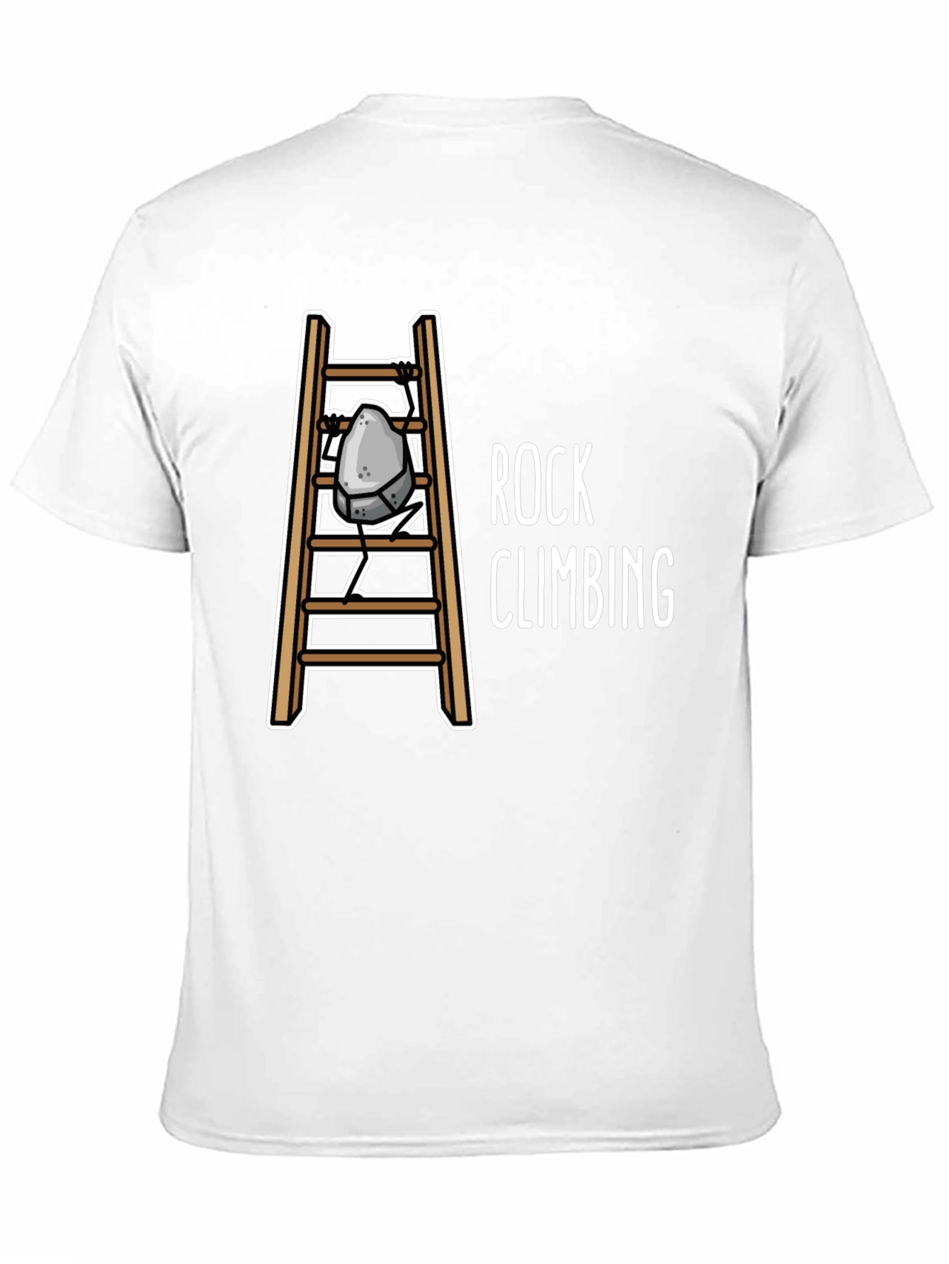 Rock Climbing Humor T-Shirt - Ladder Design