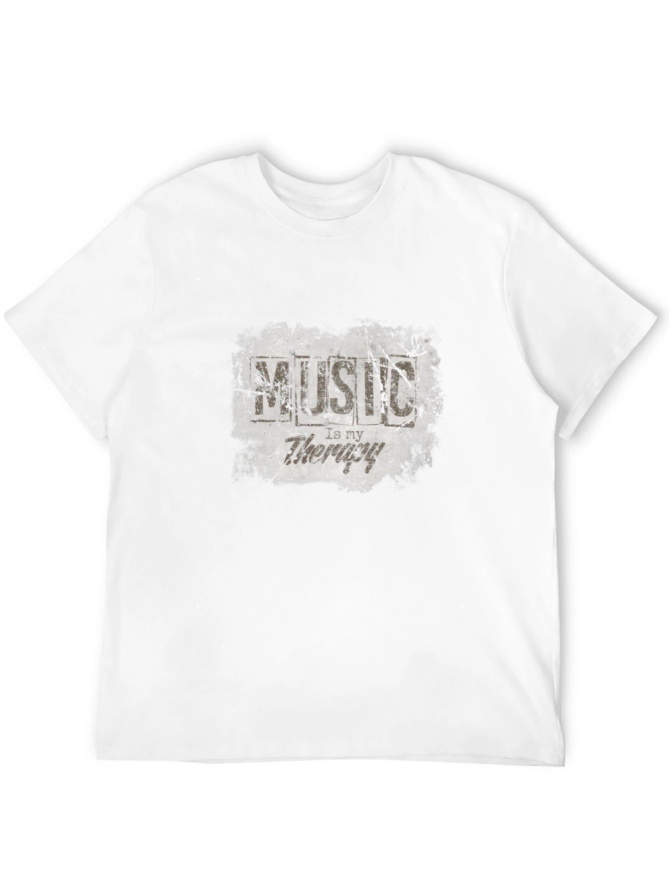 Music Therapy Distressed Graphic T-Shirt