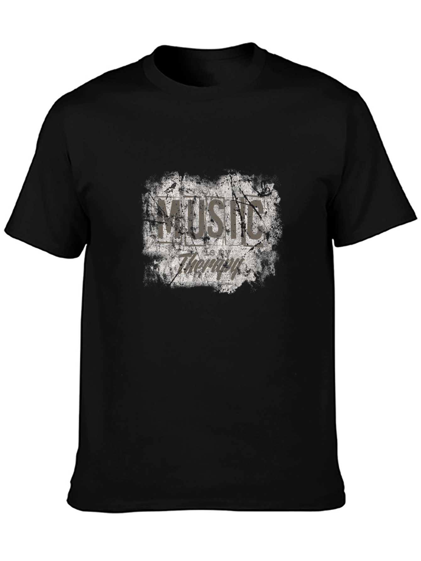 Music Therapy Distressed Graphic T-Shirt
