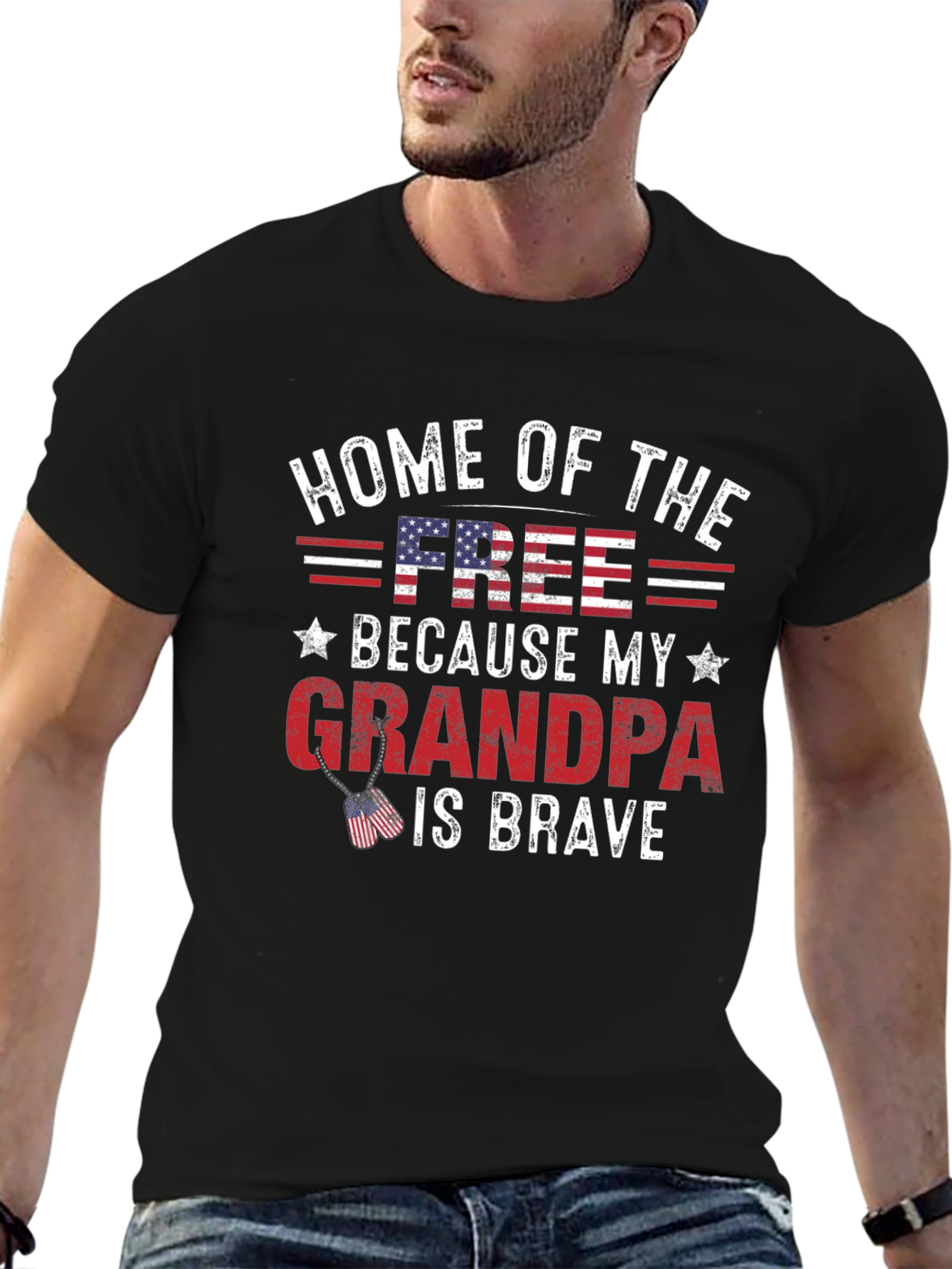 Home of the Free Grandpa T-Shirt