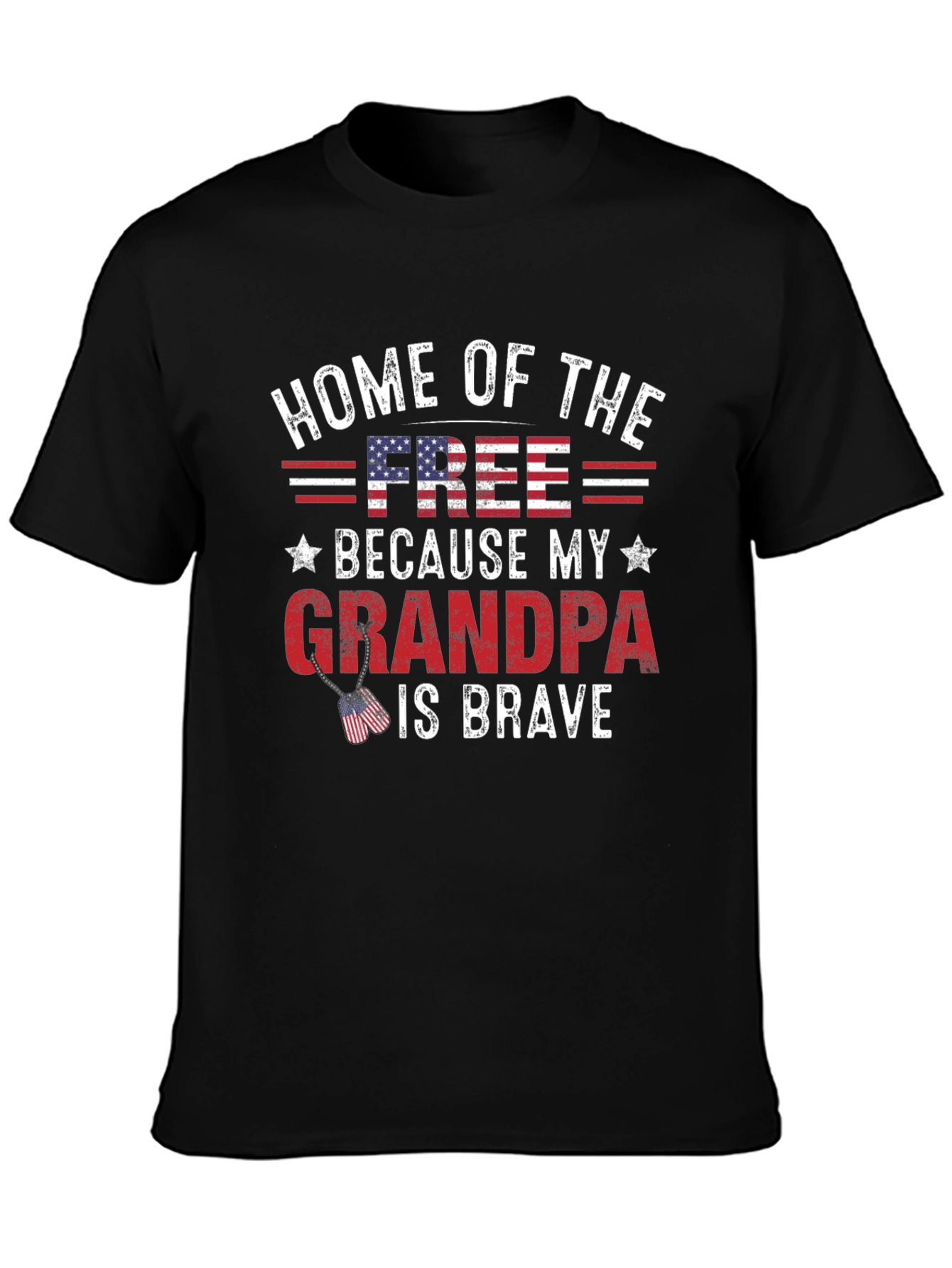 Home of the Free Grandpa T-Shirt