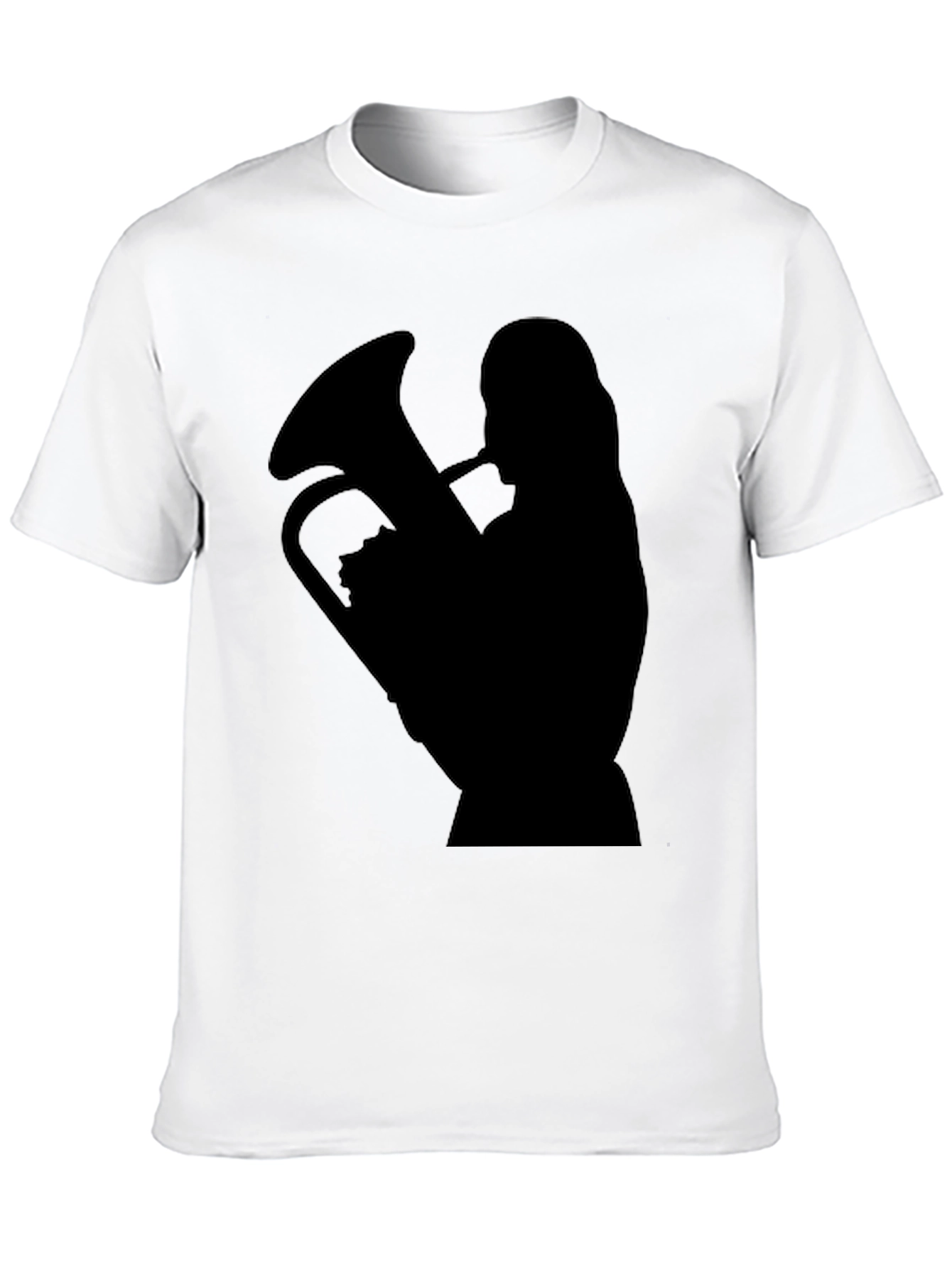 Tuba Player Silhouette T-Shirt - Black