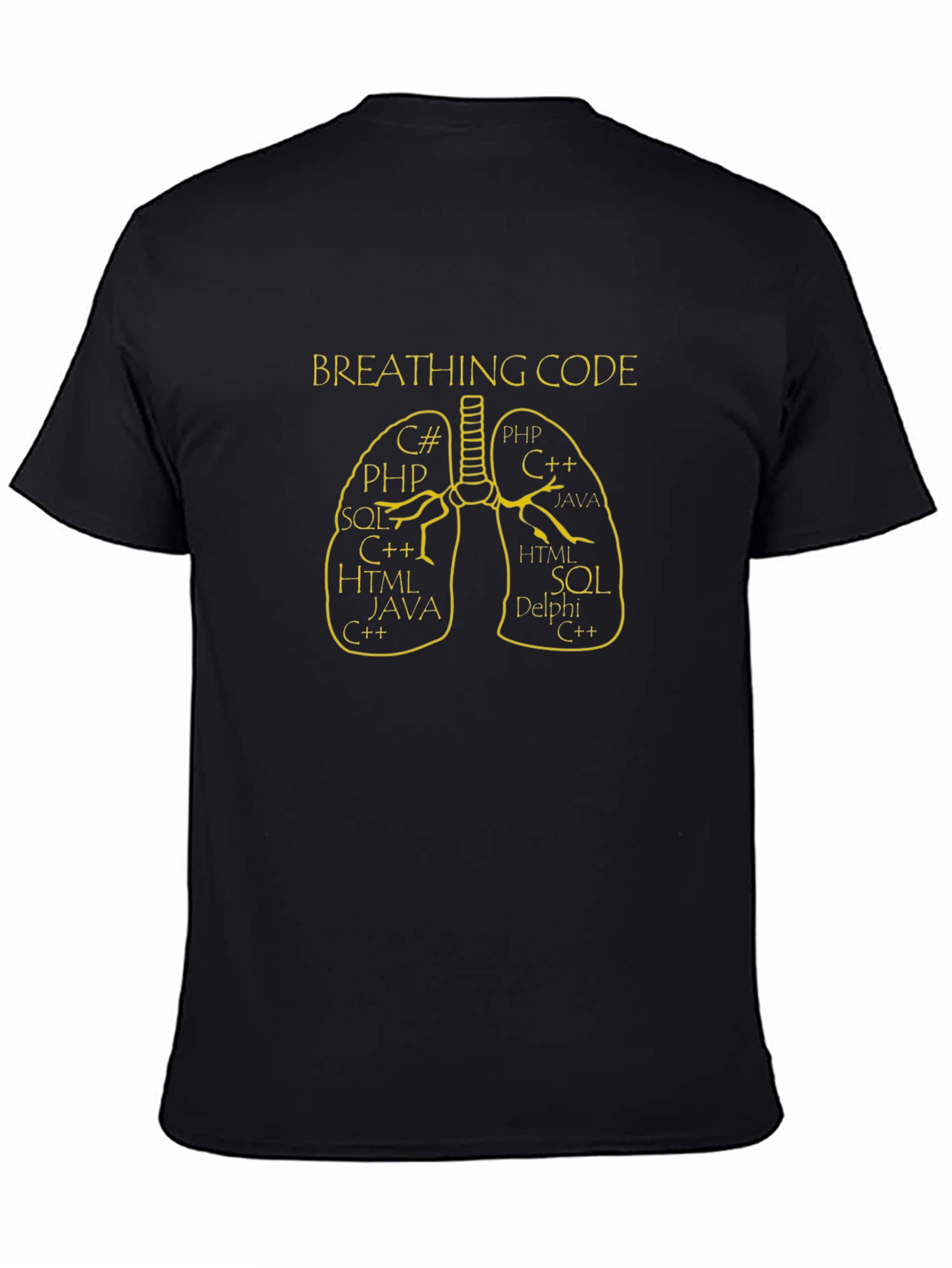 Breathing Code Programmer T-Shirt - Black
