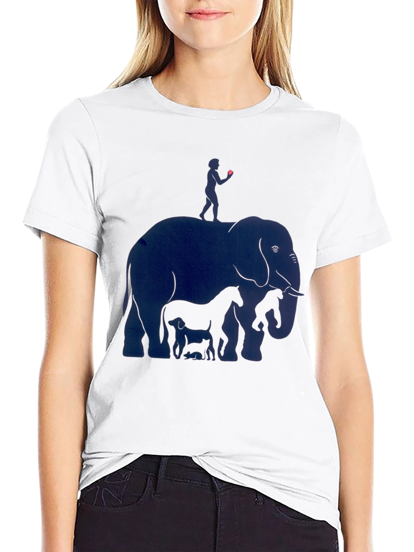 Elephant & Friends Graphic Print Mens T-Shirt