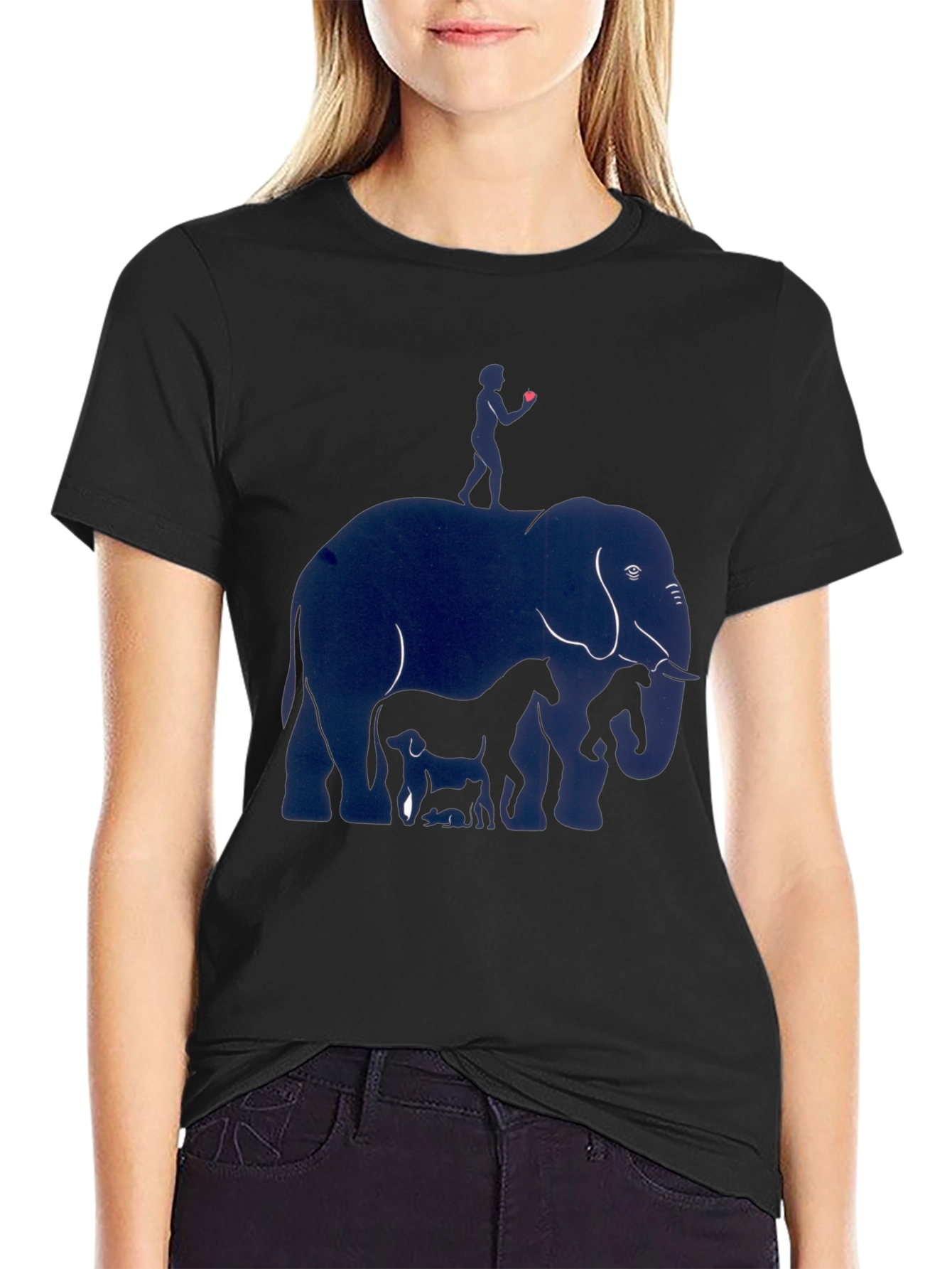 Elephant & Friends Graphic Print Mens T-Shirt