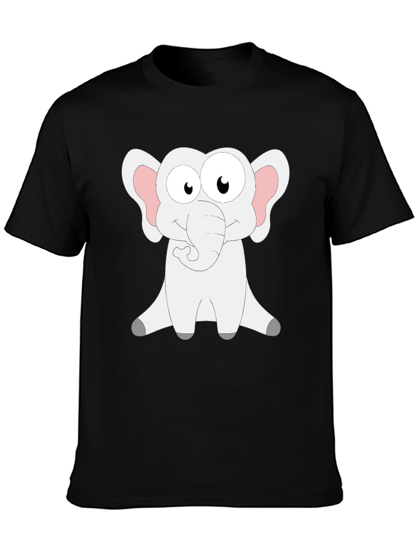 Cute Cartoon Elephant Graphic T-Shirt