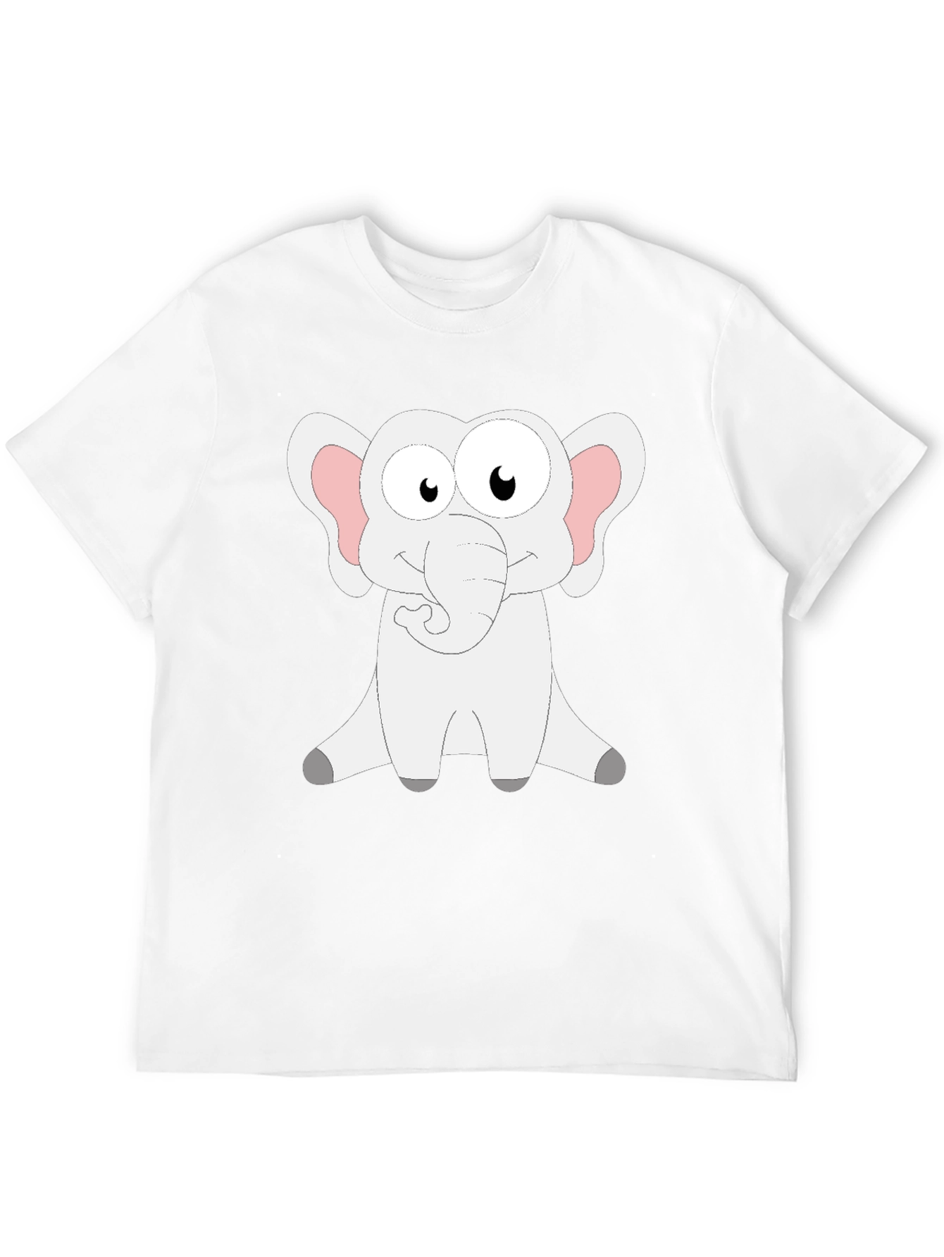 Cute Cartoon Elephant Graphic T-Shirt