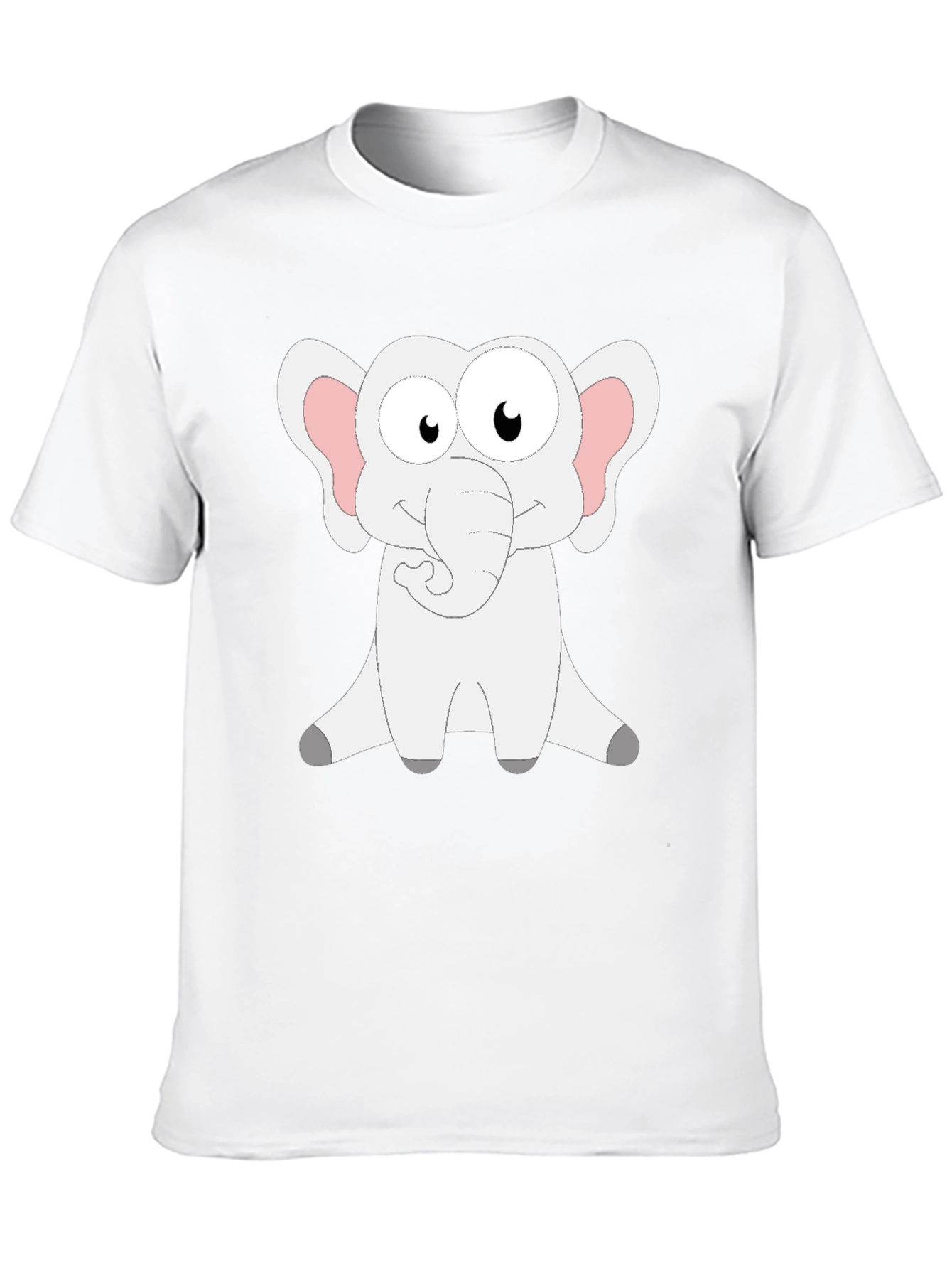 Cute Cartoon Elephant Graphic T-Shirt