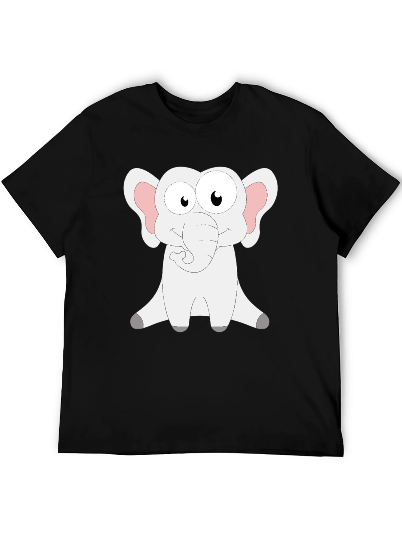 Cute Cartoon Elephant Graphic T-Shirt