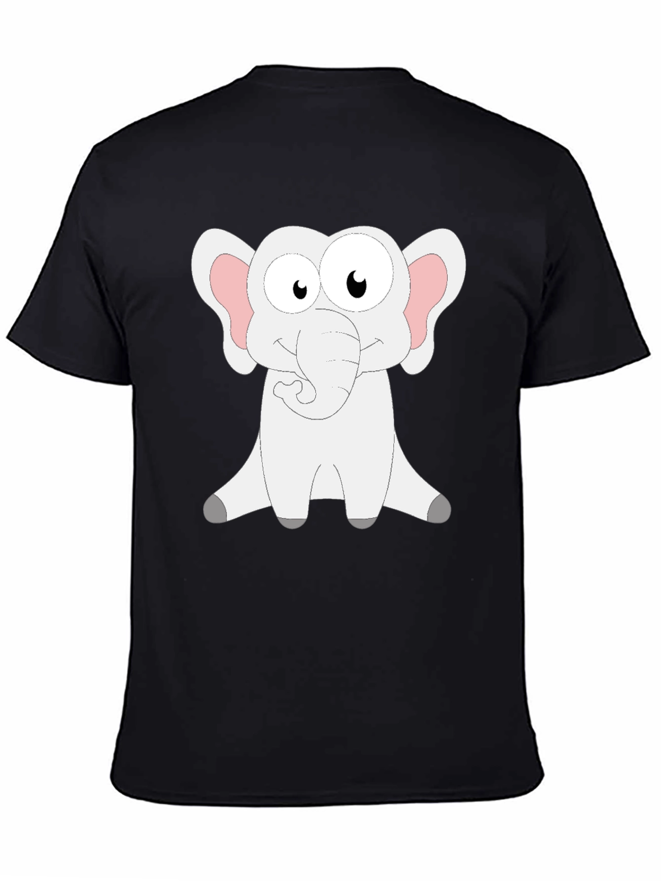 Cute Cartoon Elephant Graphic T-Shirt