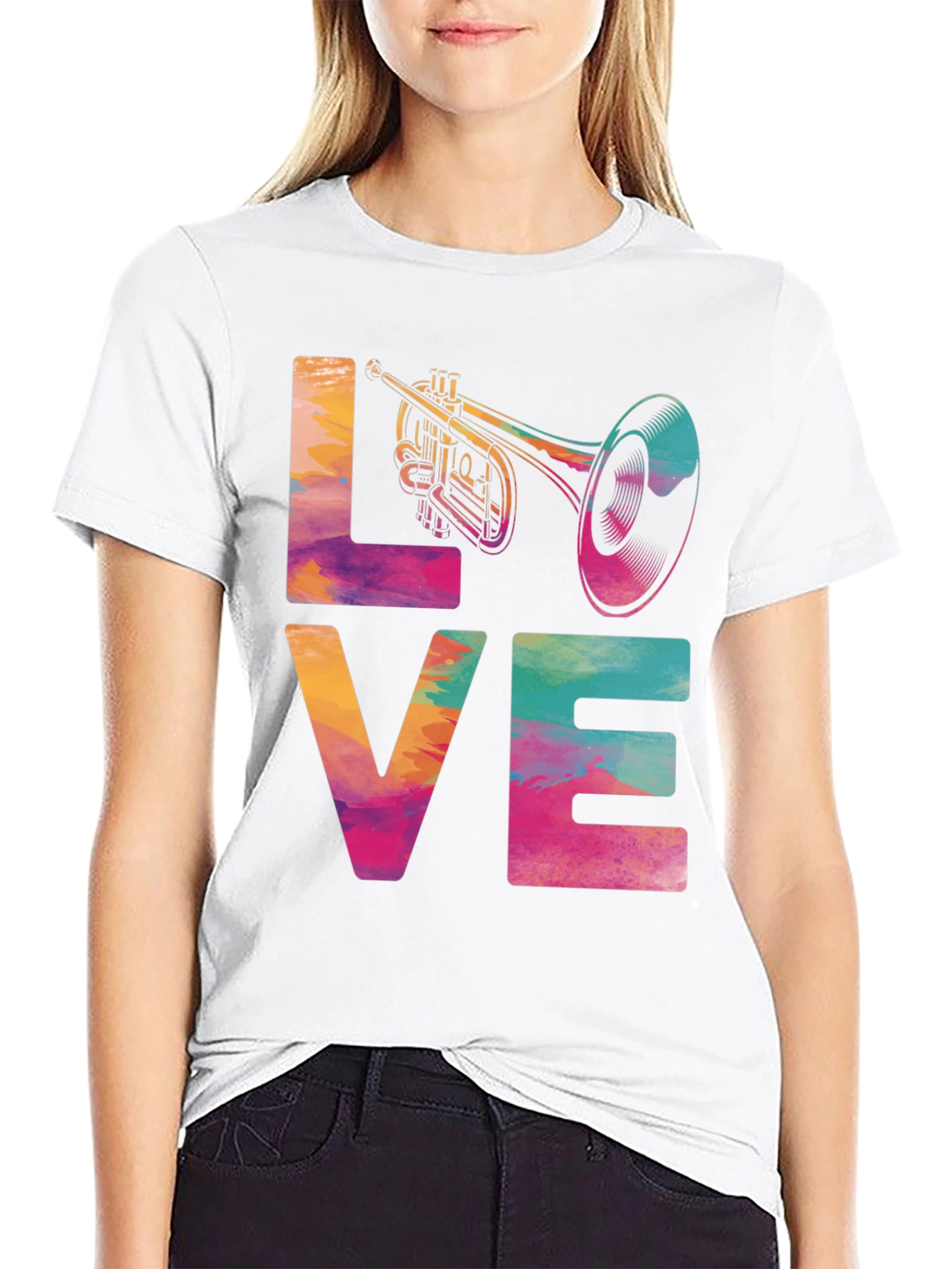 Love Trumpet Graphic Tee - Musicians T-Shirt