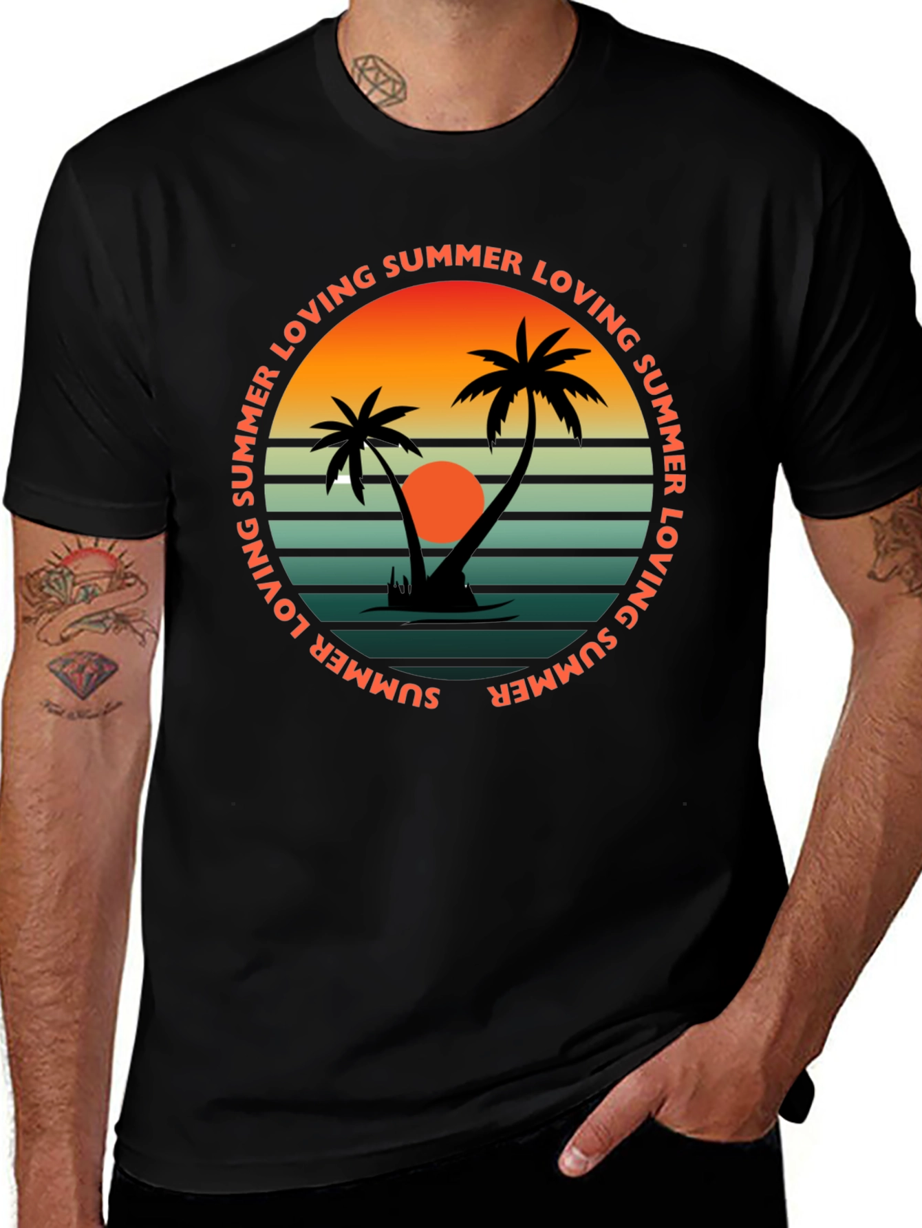 Summer Loving Graphic Tee - Retro Beach Vibes