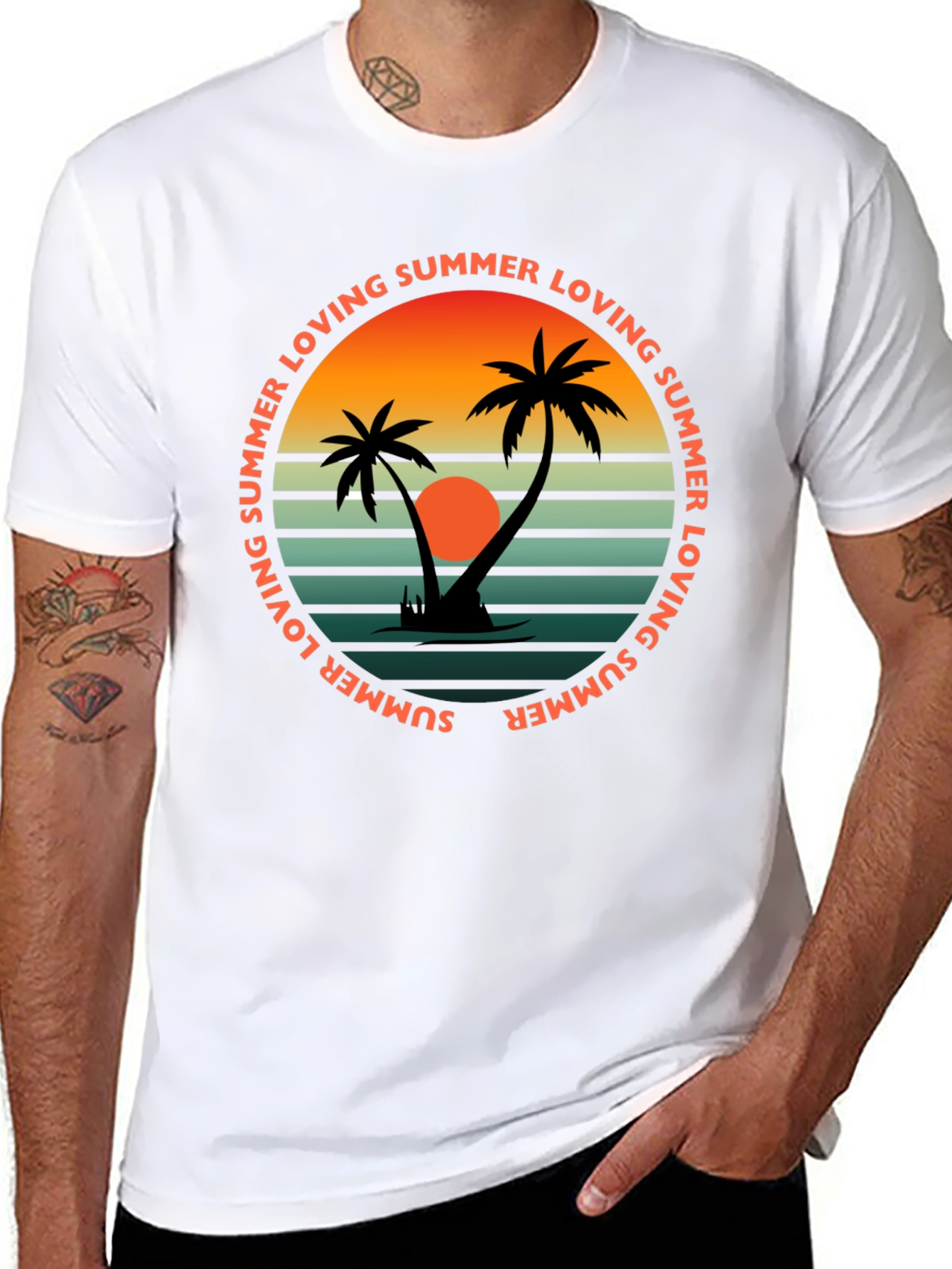 Summer Loving Graphic Tee - Retro Beach Vibes