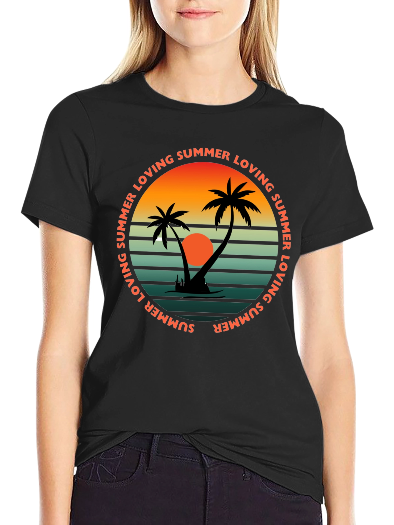 Summer Loving Graphic Tee - Retro Beach Vibes