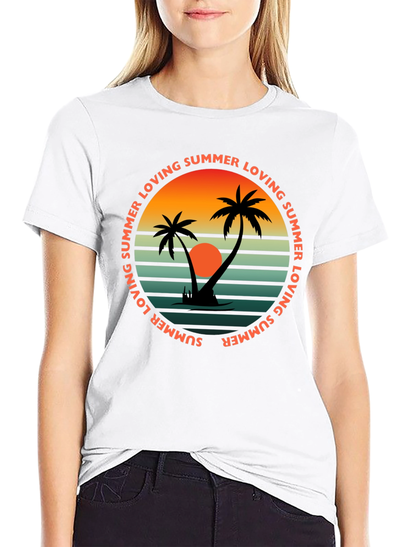 Summer Loving Graphic Tee - Retro Beach Vibes