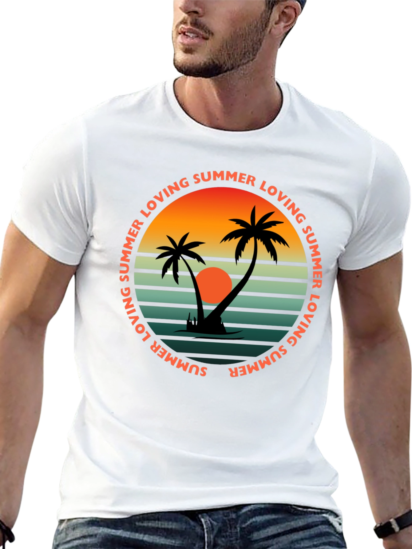 Summer Loving Graphic Tee - Retro Beach Vibes