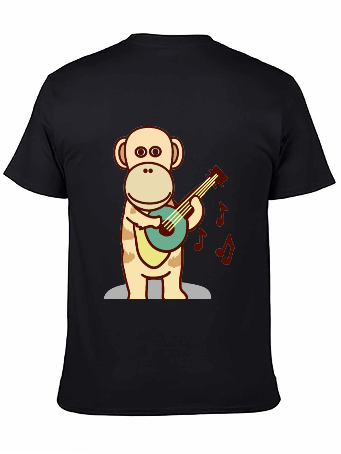 Monkey Guitarist T-Shirt - Fun Cartoon Design