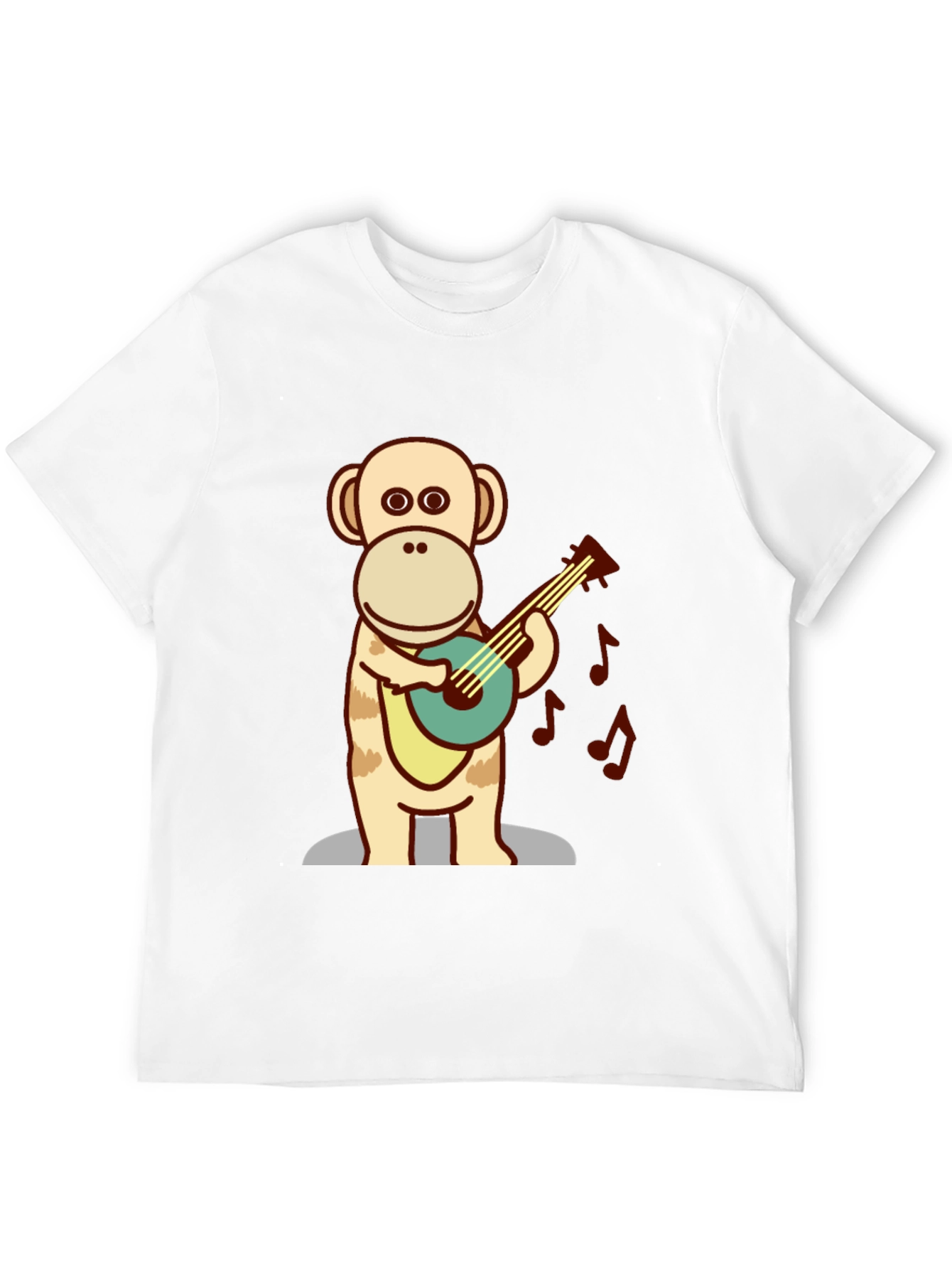 Monkey Guitarist T-Shirt - Fun Cartoon Design