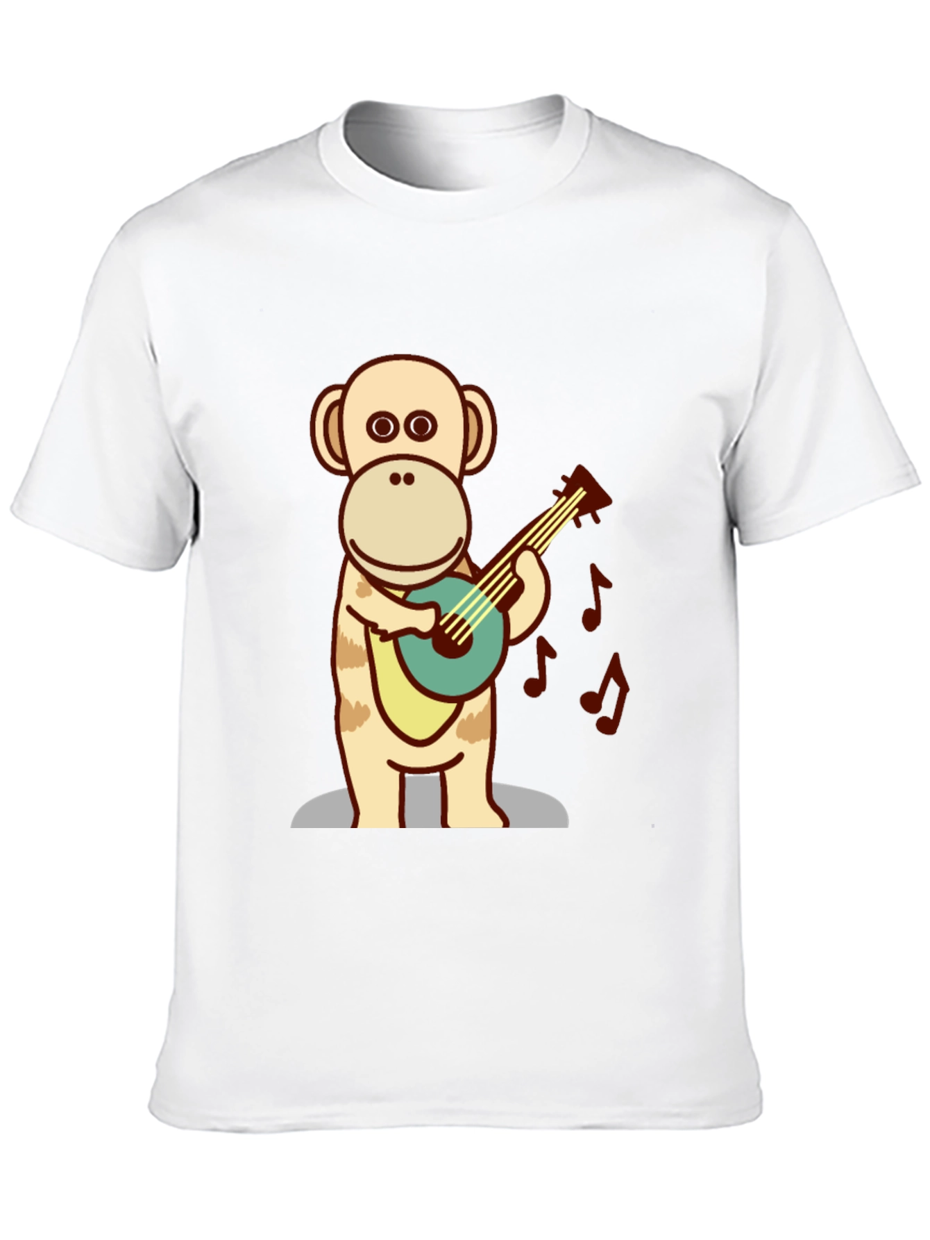 Monkey Guitarist T-Shirt - Fun Cartoon Design