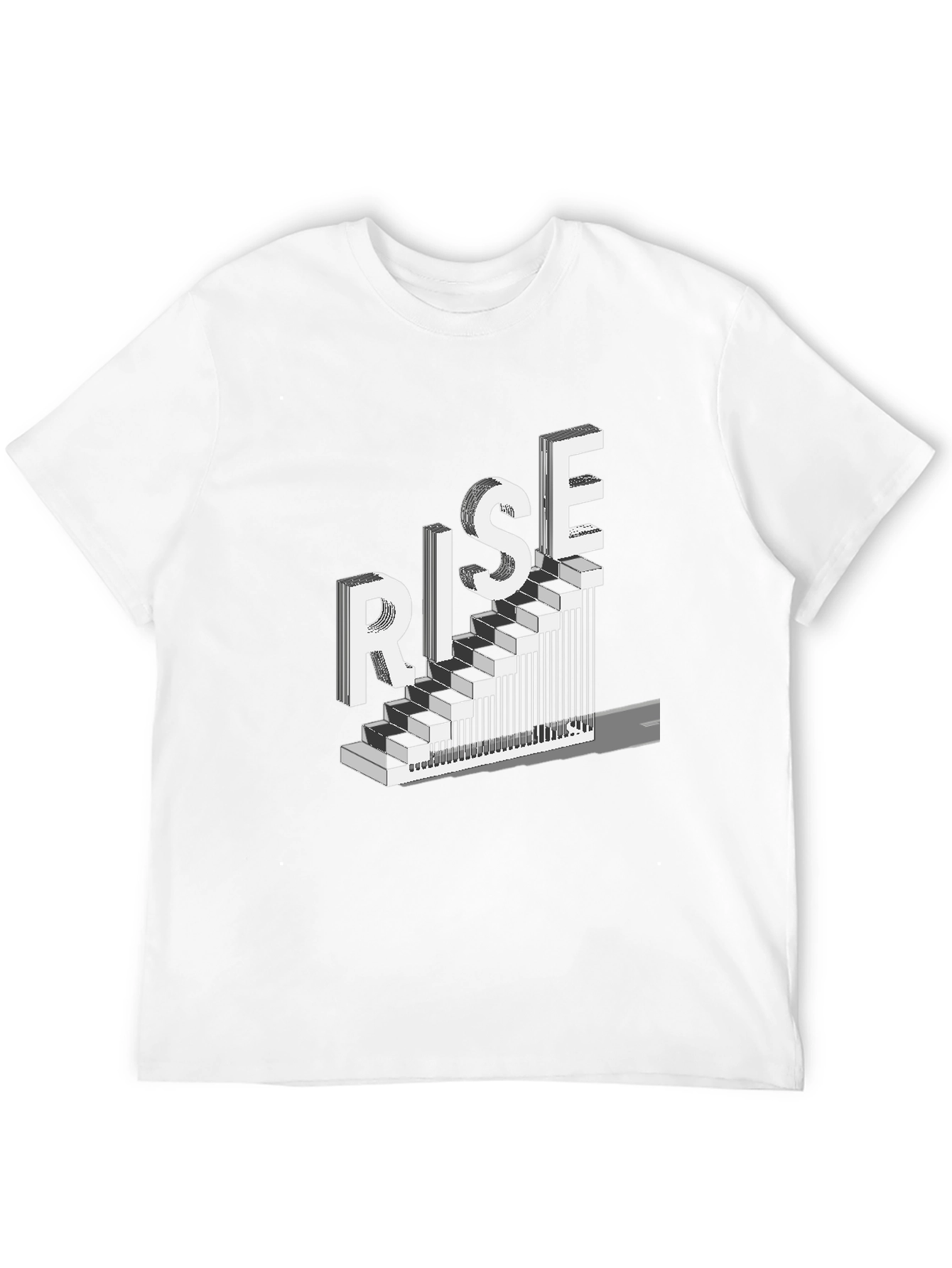 Rise Graphic Tee - Motivational Staircase Design