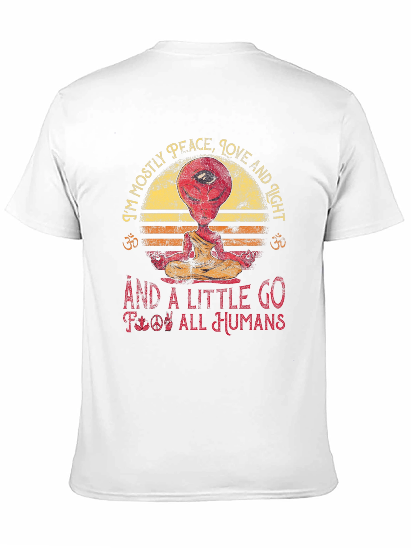 Peace Love Alien T-Shirt - Mostly Peace Graphic Tee